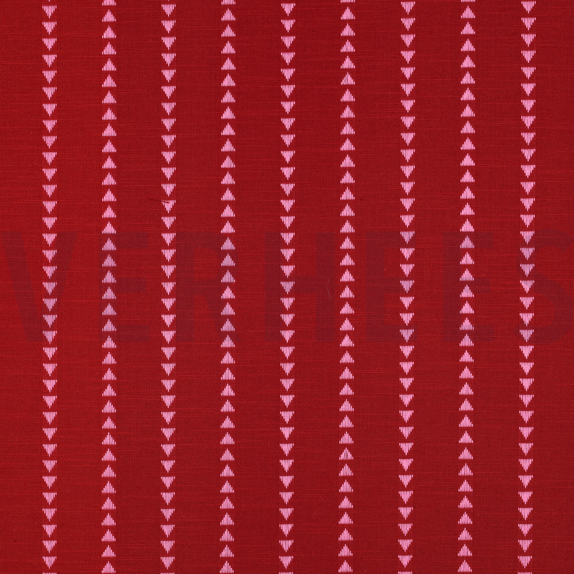 COTON TEINT EN FIL DOBBY ROUGE VIF (high resolution)