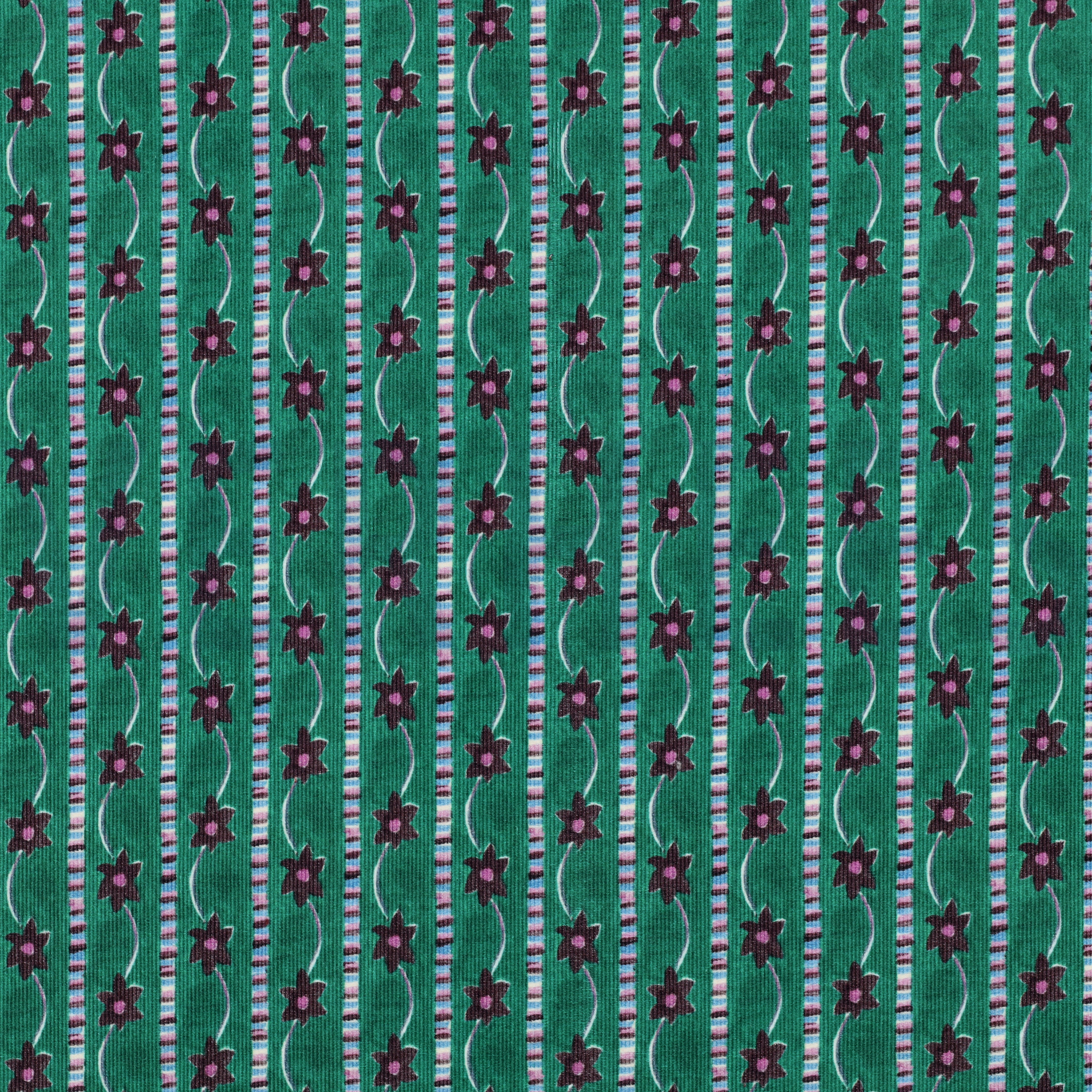 FEINCORD DIGITAL BLUMEN GRÜN (high resolution)