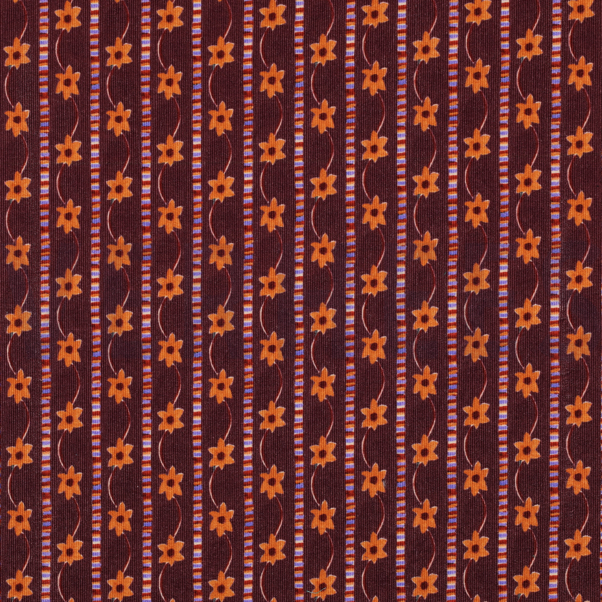 FEINCORD DIGITAL BLUMEN BORDEAUXROT (high resolution)