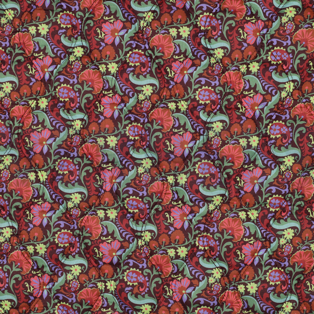 BAUMWOLLE VOILE GESTEPPT DIGITAL BLUMEN BRAUN (high resolution)