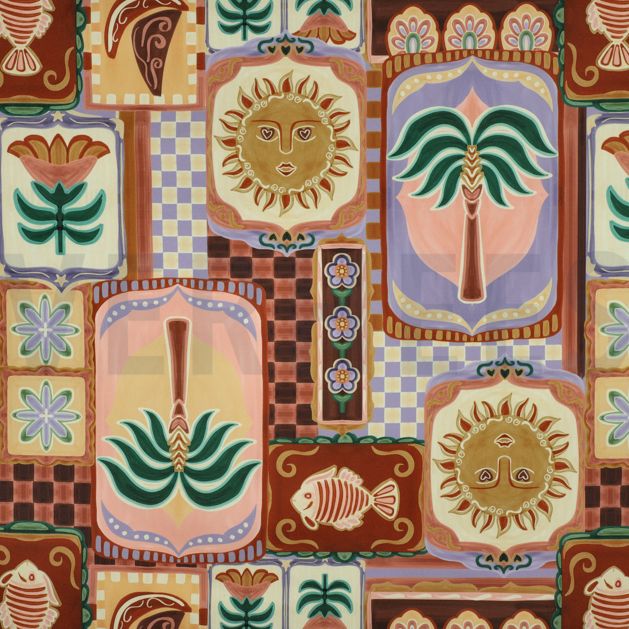 NAPPE DIGITAL DÉPERLANT  PATCHWORK PURPLE (high resolution)