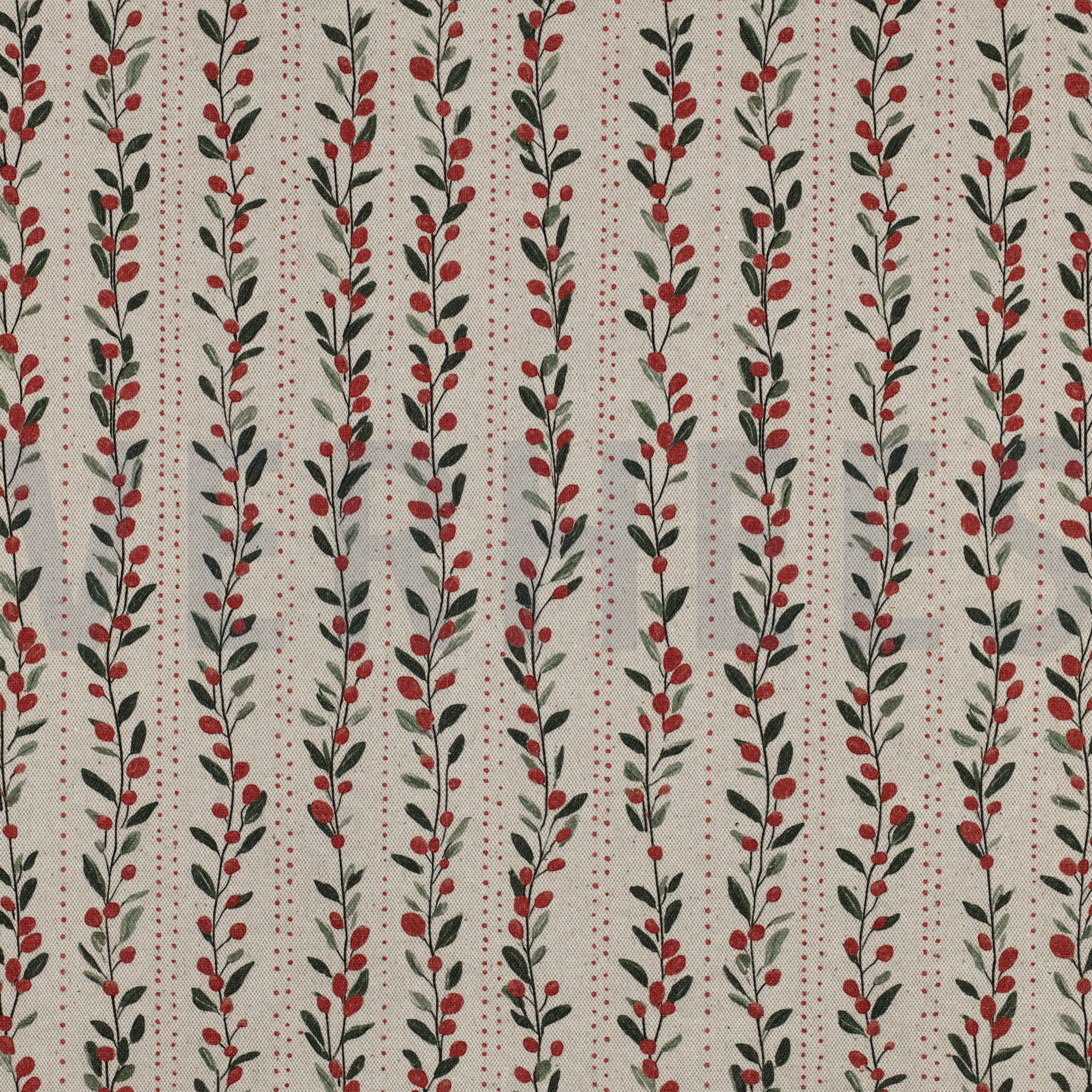 TOILE DÉCORATION LIN LOOK DIGITAL NOËL NATUREL (high resolution)