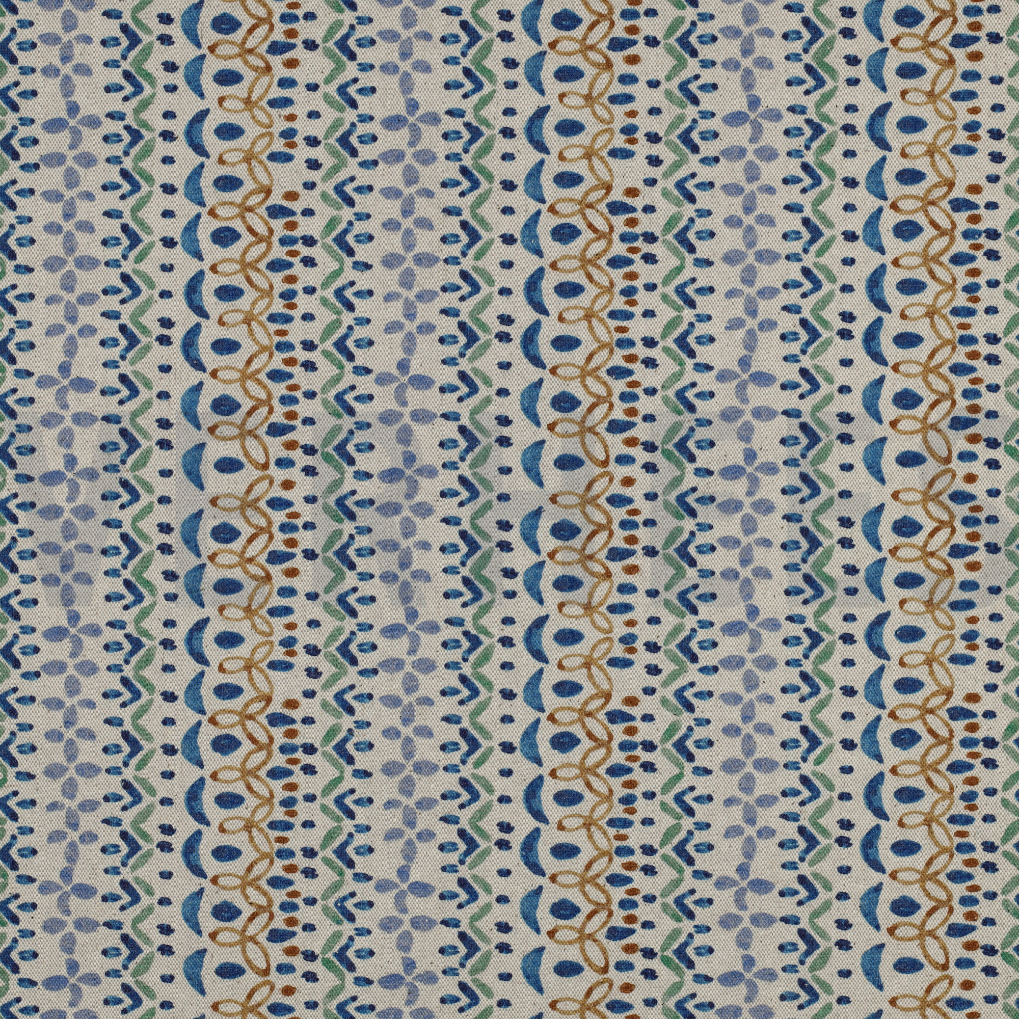 CANVAS LINEN LOOK DIGITAL FLOWERS BLUE (high resolution)