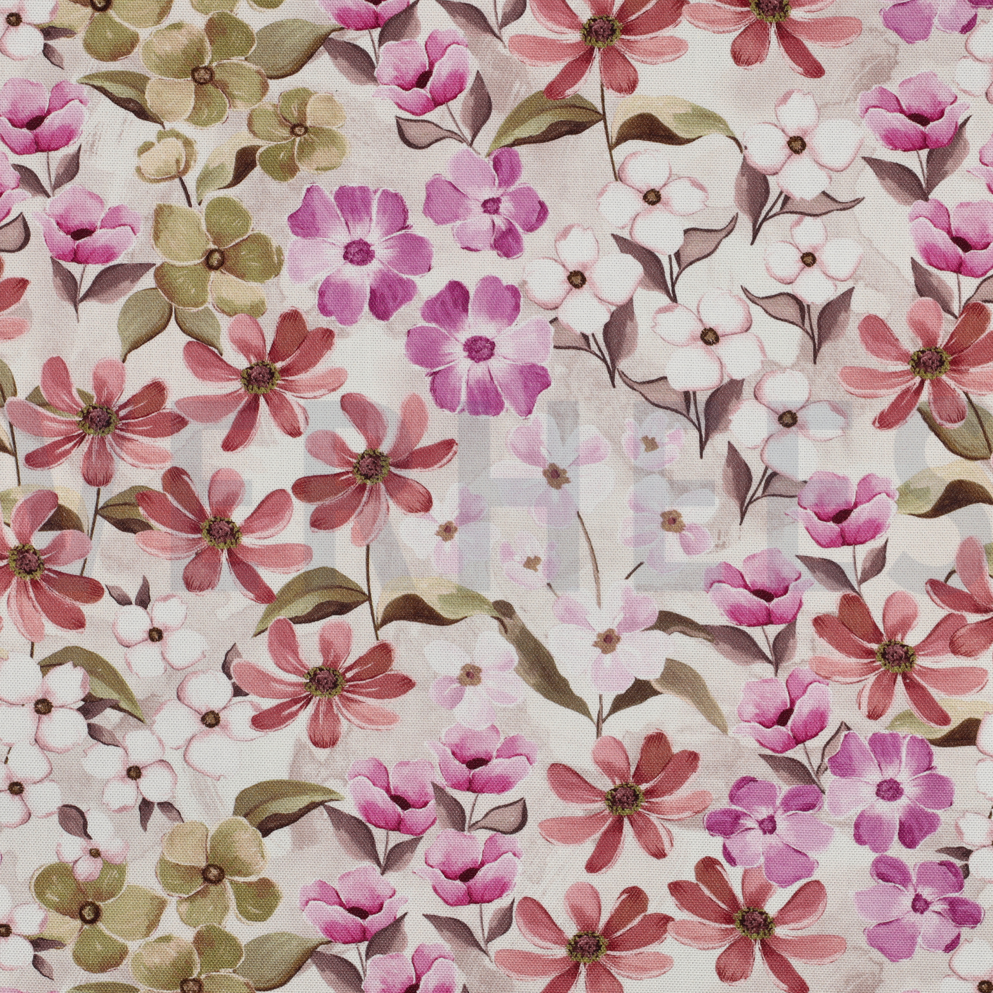 TOILE DÉCORATION FLEURS ROSE (high resolution)