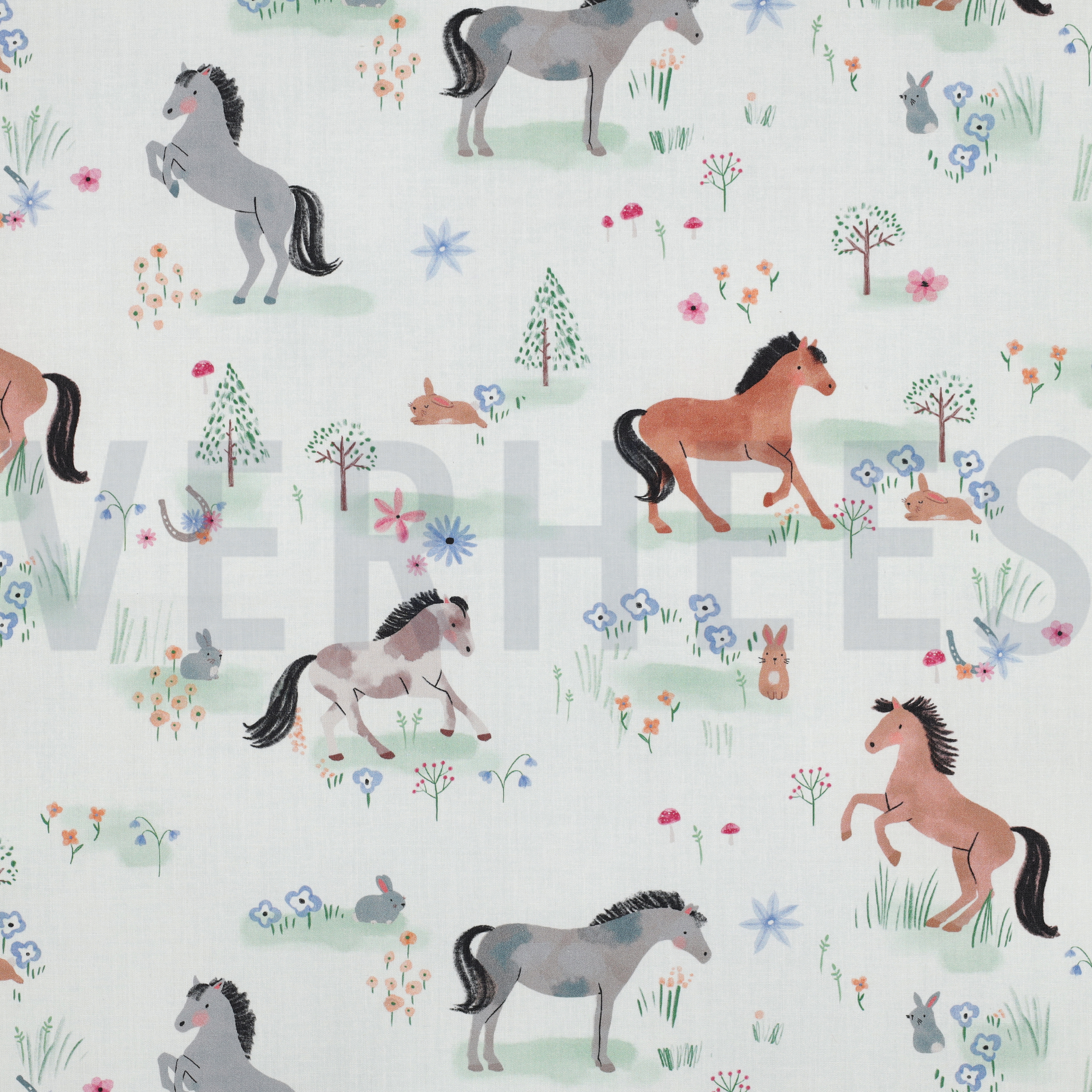 FINE POPLIN DIGITAL FARM ANIMALS WHITE (high resolution)