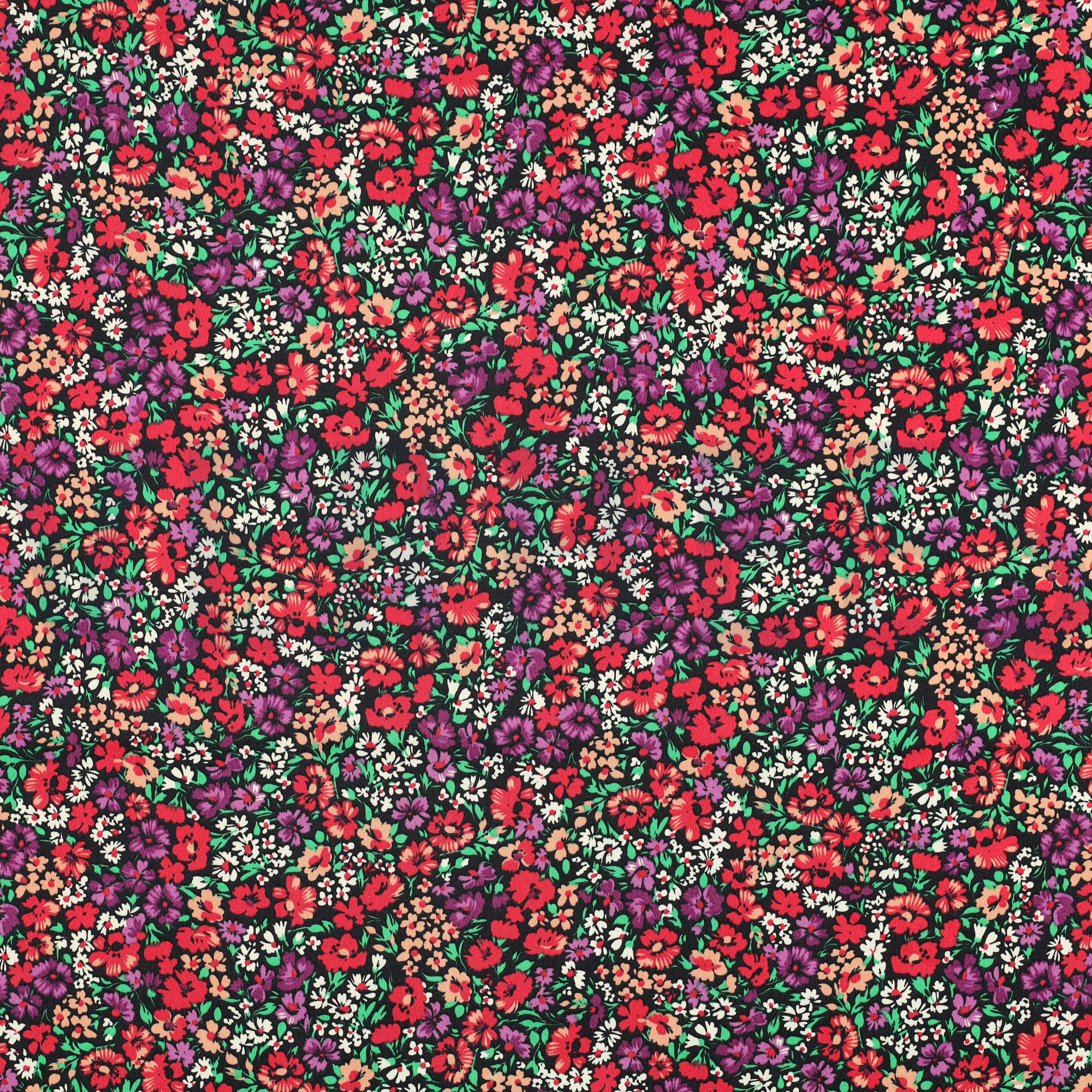 BAUMWOLLE SATIN KLEINE BLUMEN ROT (high resolution)
