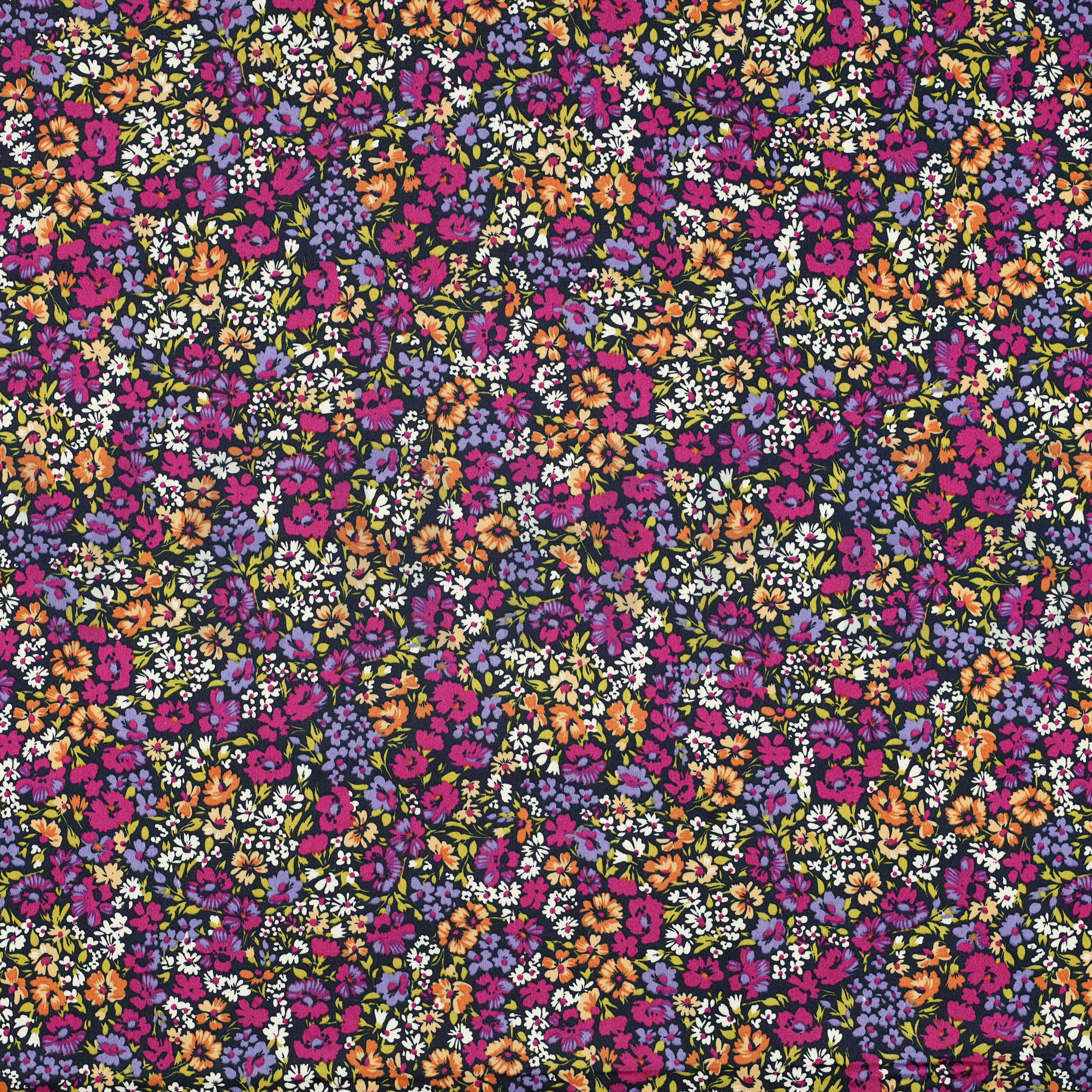 BAUMWOLLE SATIN KLEINE BLUMEN LILA/VIOLETT (high resolution)