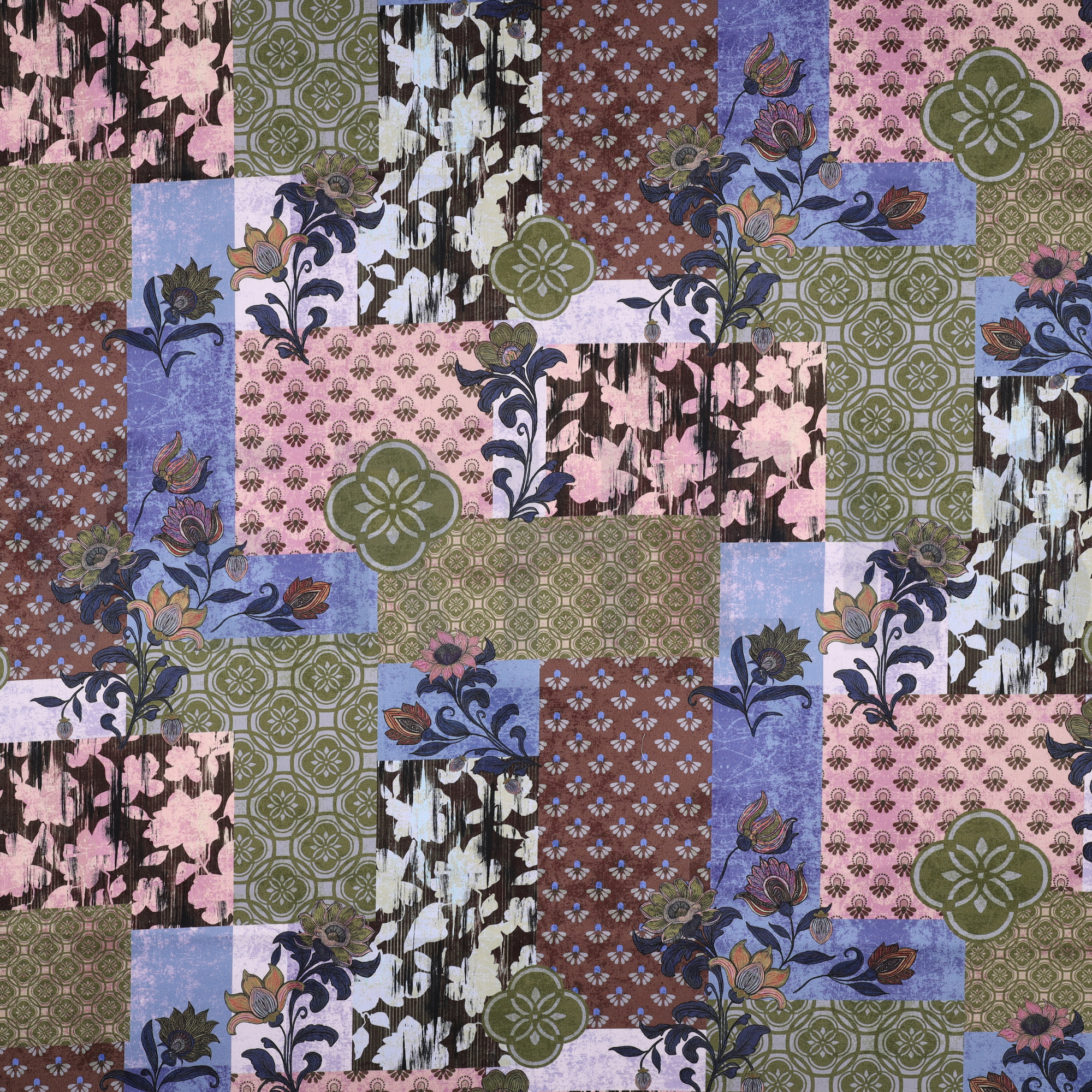 COTTON SATIN DIGITAL PATCHWORK BLUE (high resolution)