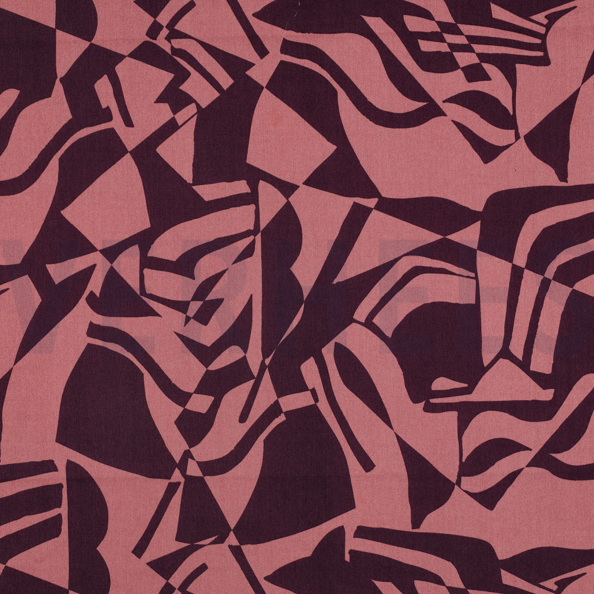 COTON VISCOSE ABSTRAIT AUBERGINE (high resolution)