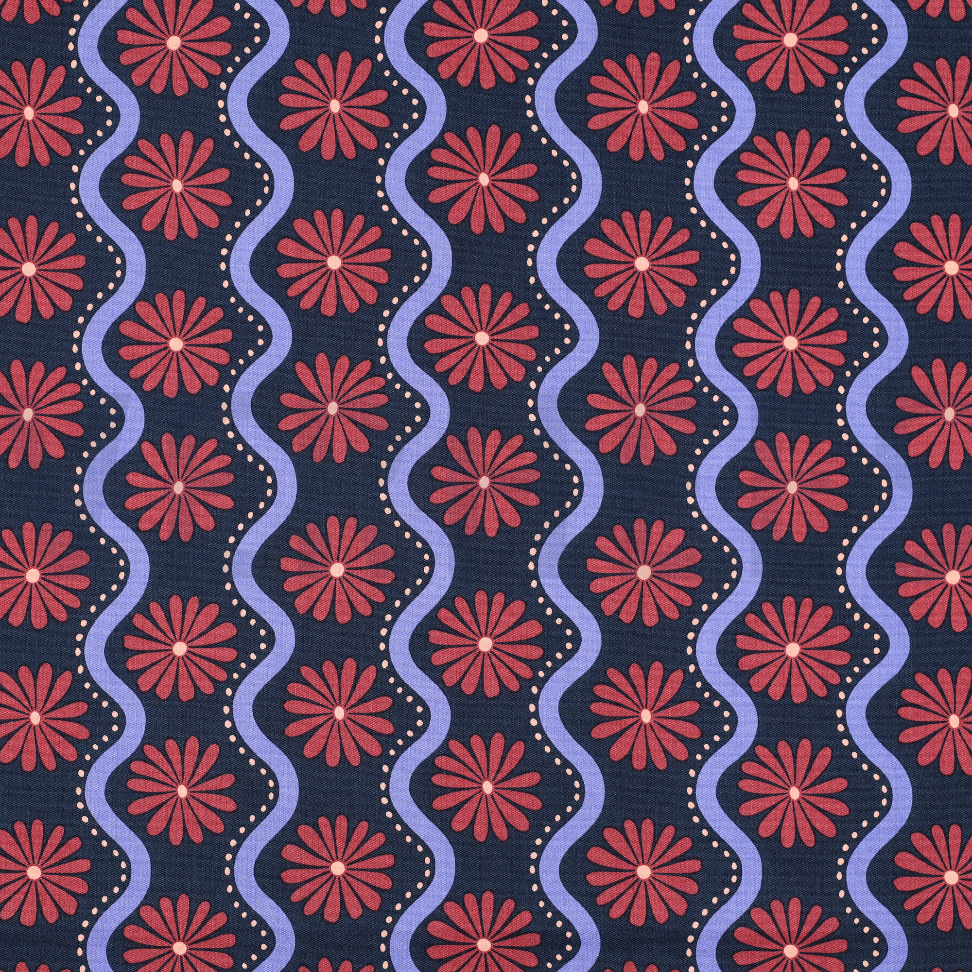 BAUMWOLLE VISKOSE BLUMEN MARINEBLAU (high resolution)