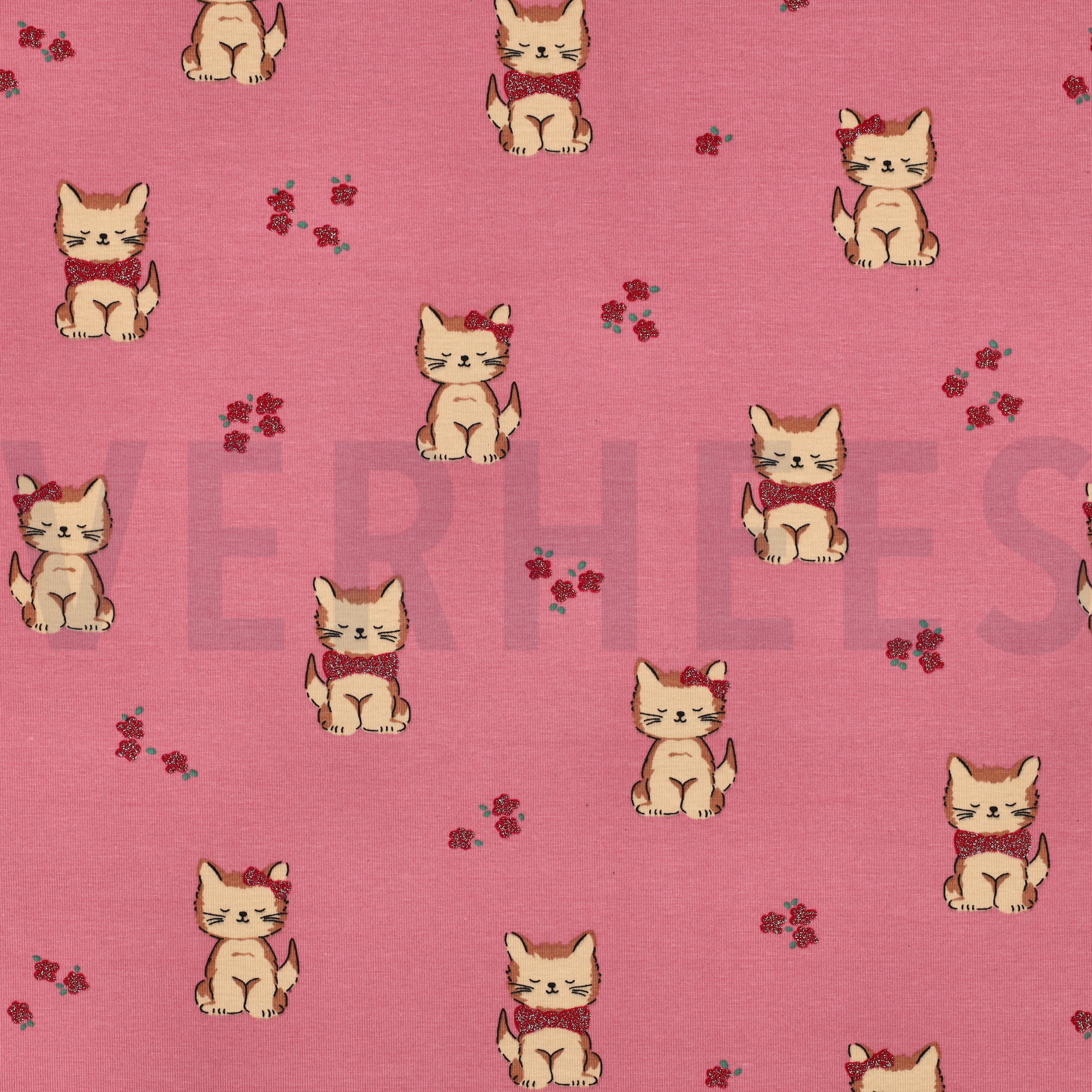 JERSEY GLITTER CATS PINK (high resolution)