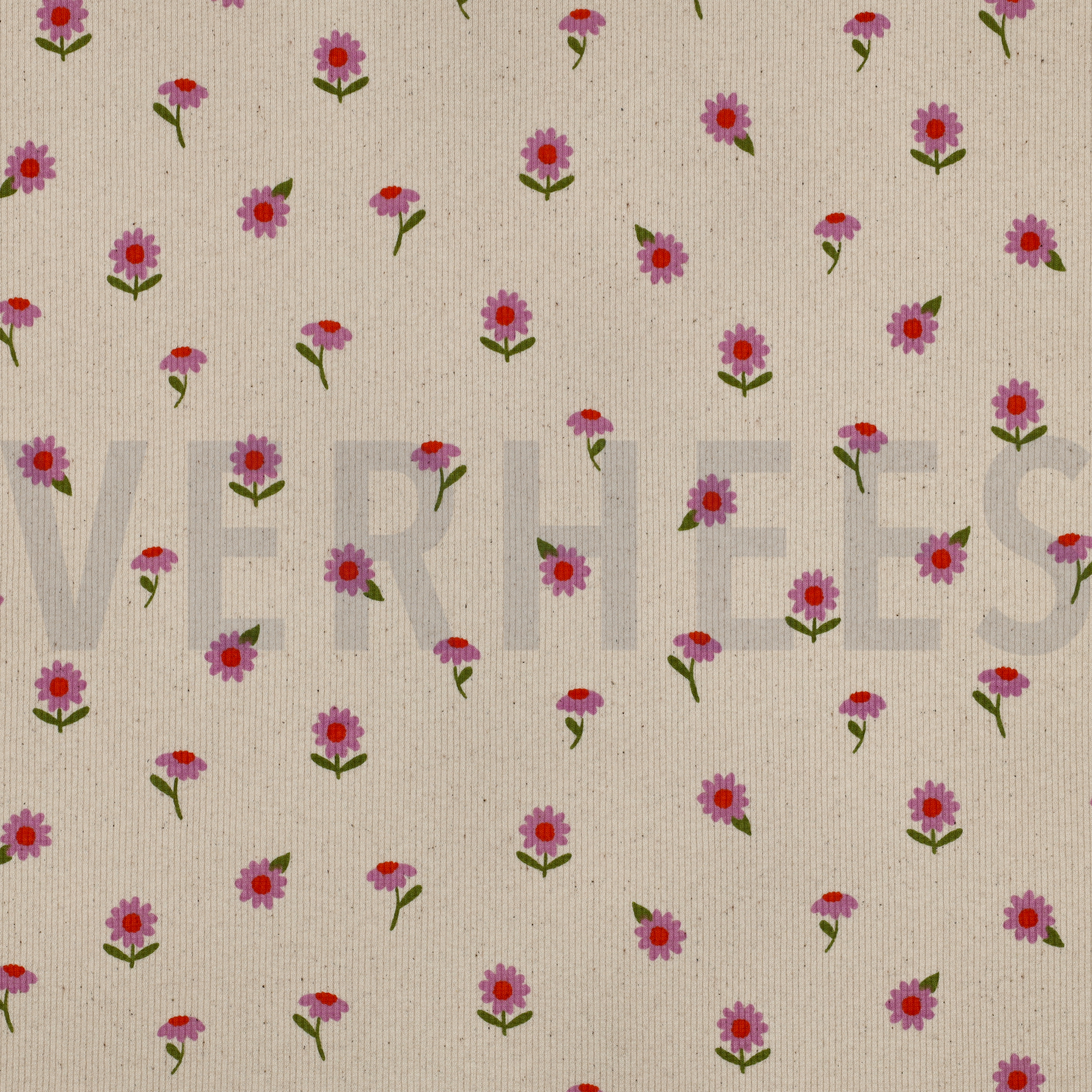 RIB JERSEY BLOEMEN NATUREL (high resolution)