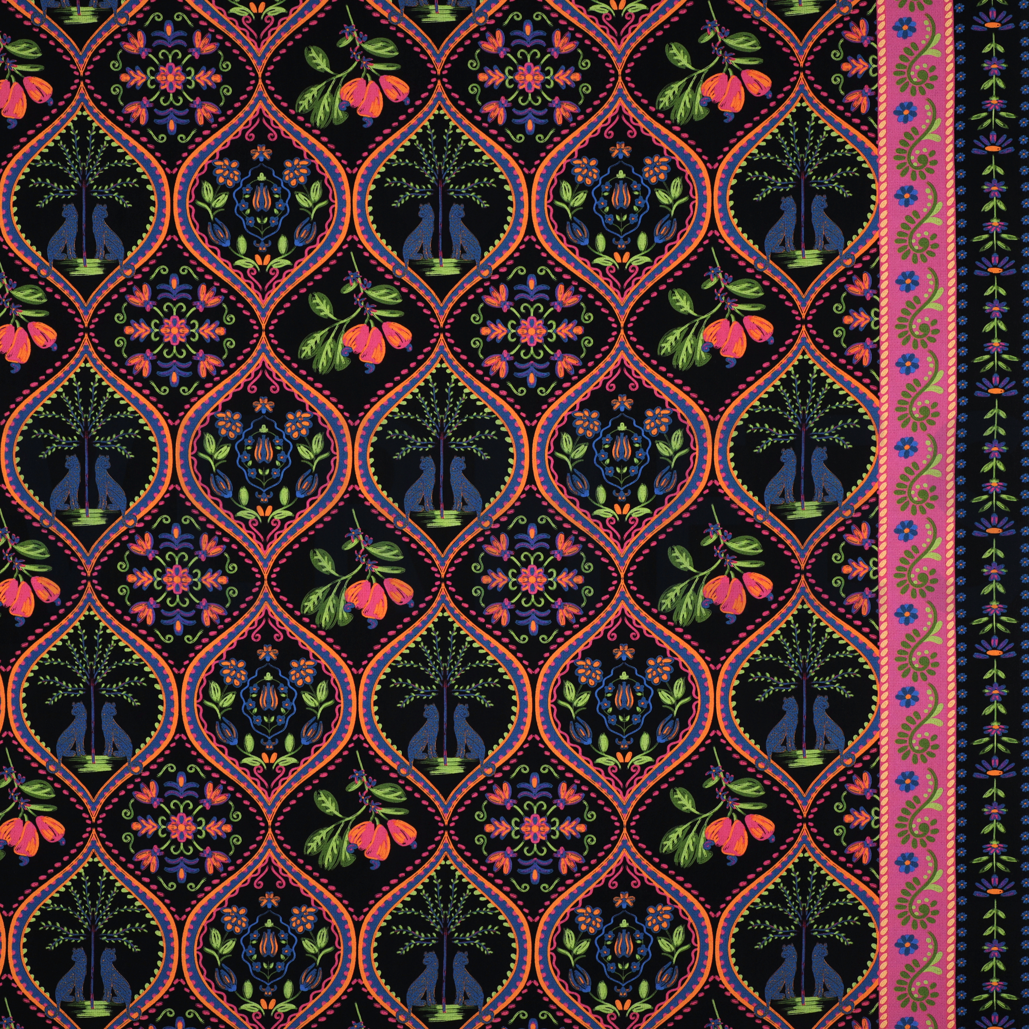 VISKOSE RADIANCE DIGITAL BOHO SCHWARZ (high resolution)