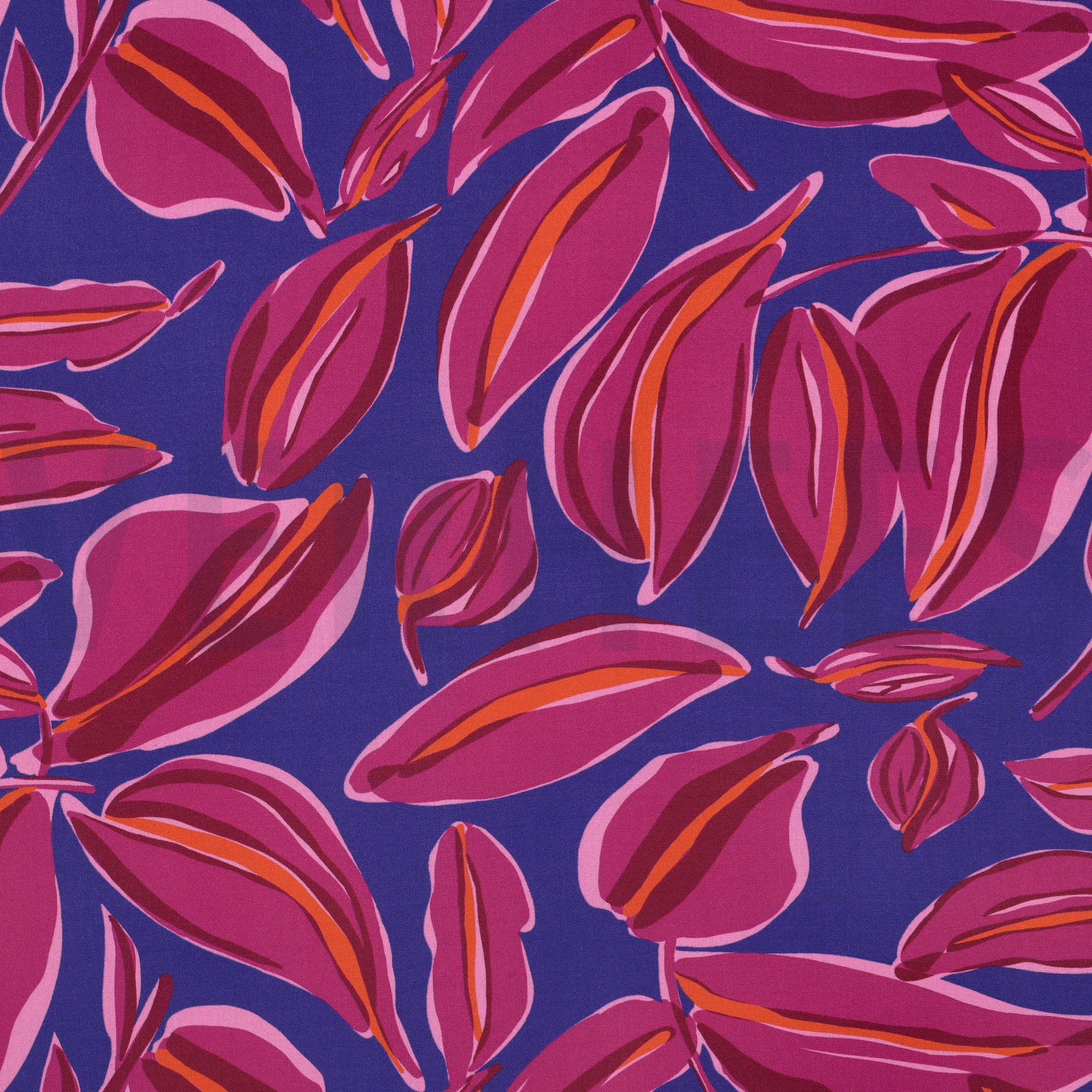 VISCOSE RADIANCE FEUILLES BLEU COBALT (high resolution)
