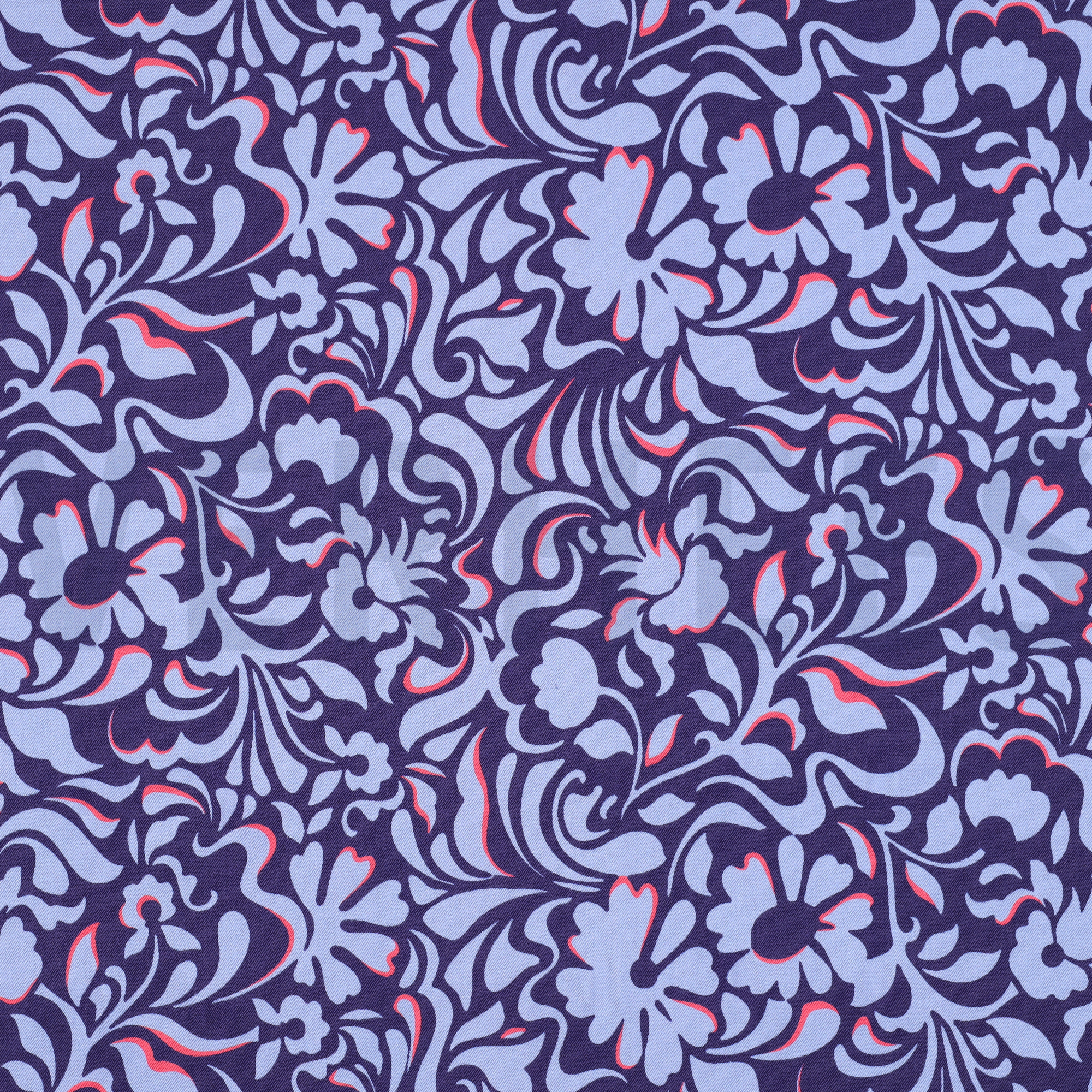 VISCOSE ROSELLA STRETCH BLADEREN BLAUW (high resolution)