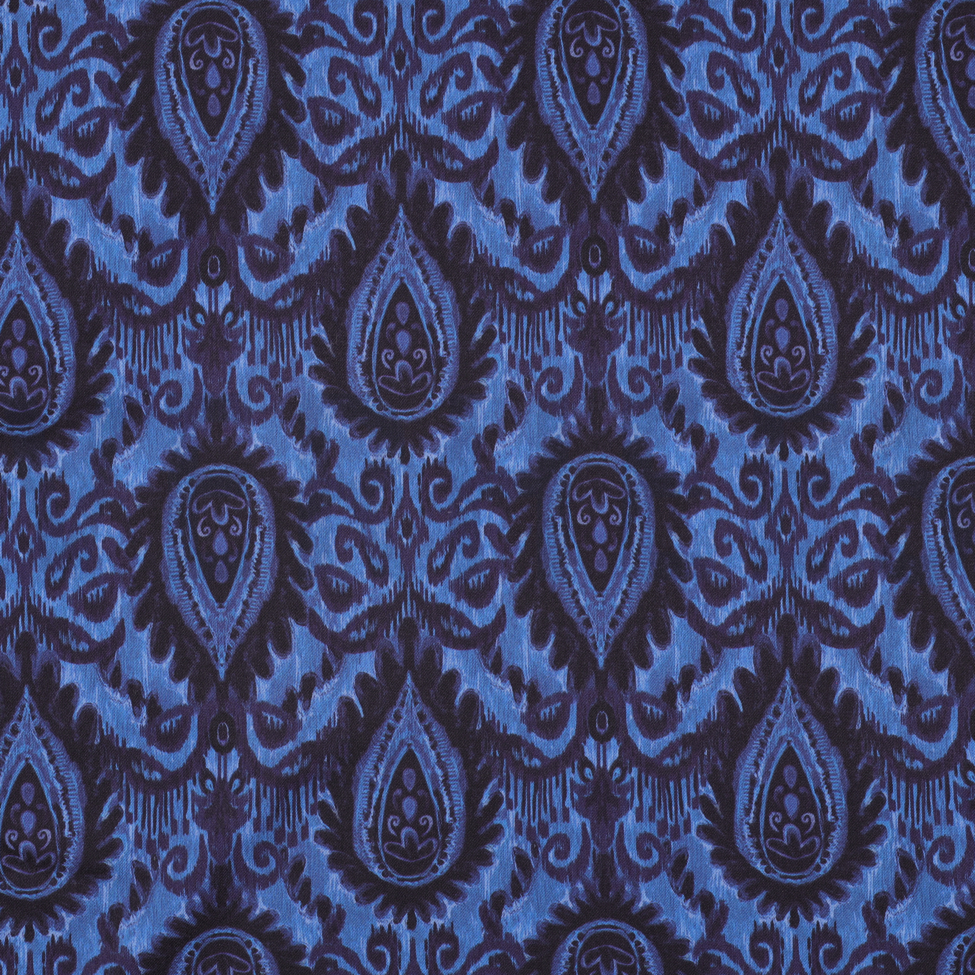 VISKOSE ROSELLA STRETCH DIGITAL ORNAMENT BLAU (high resolution)