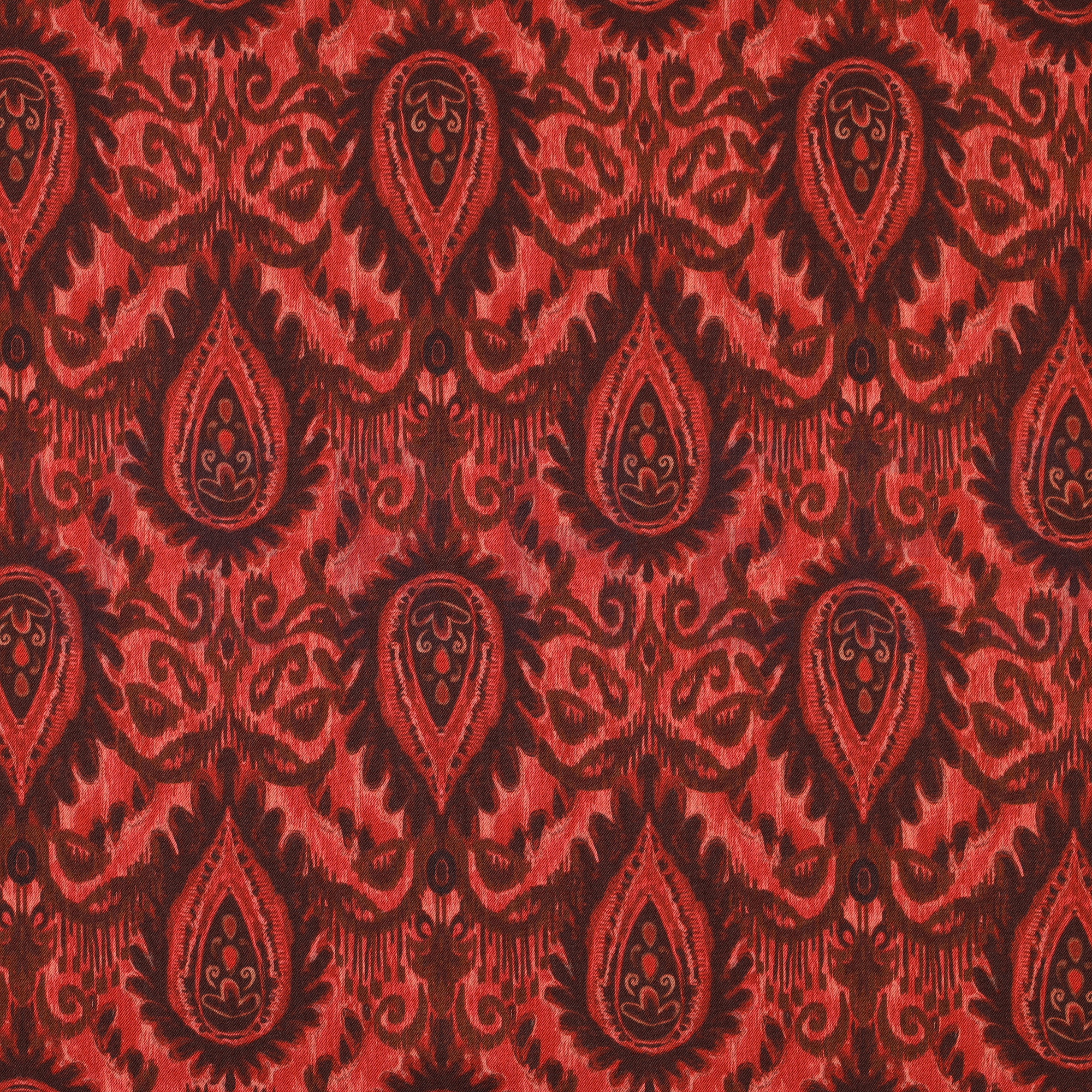 VISCOSE ROSELLA STRETCH DIGITAL ORNAMENT TERRACOTTA (high resolution)