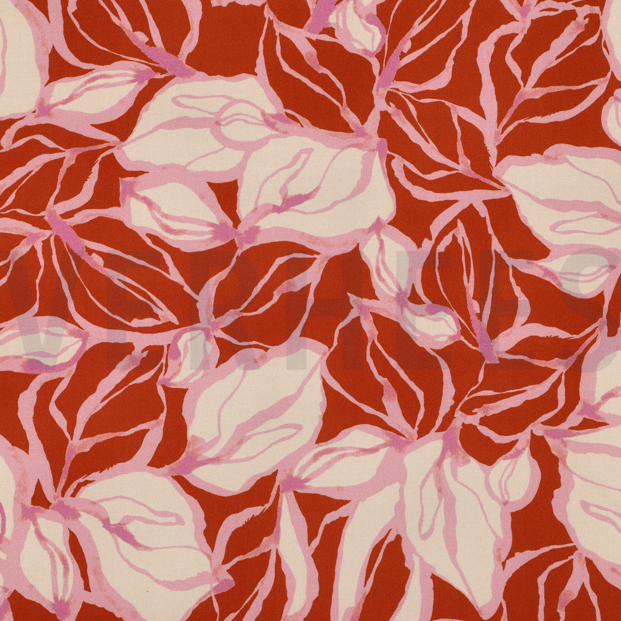 LENZING™ ECOVERO™ DIGITAL FLOWERS ORANGE (high resolution)