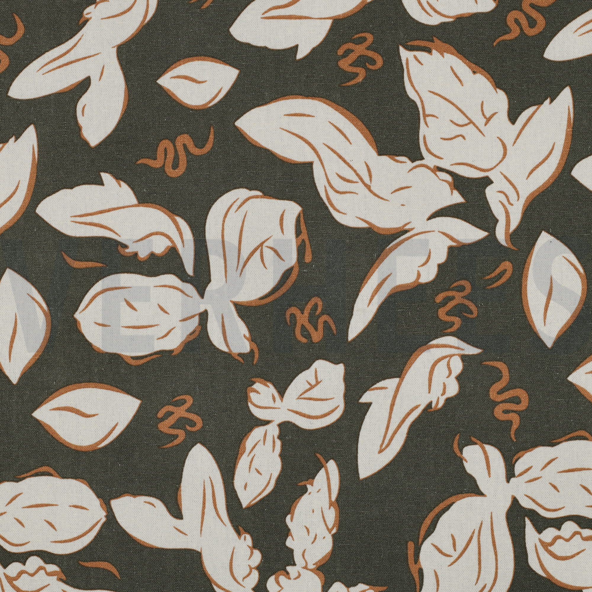 LINNEN VISCOSE BLOEMEN GROEN (high resolution)
