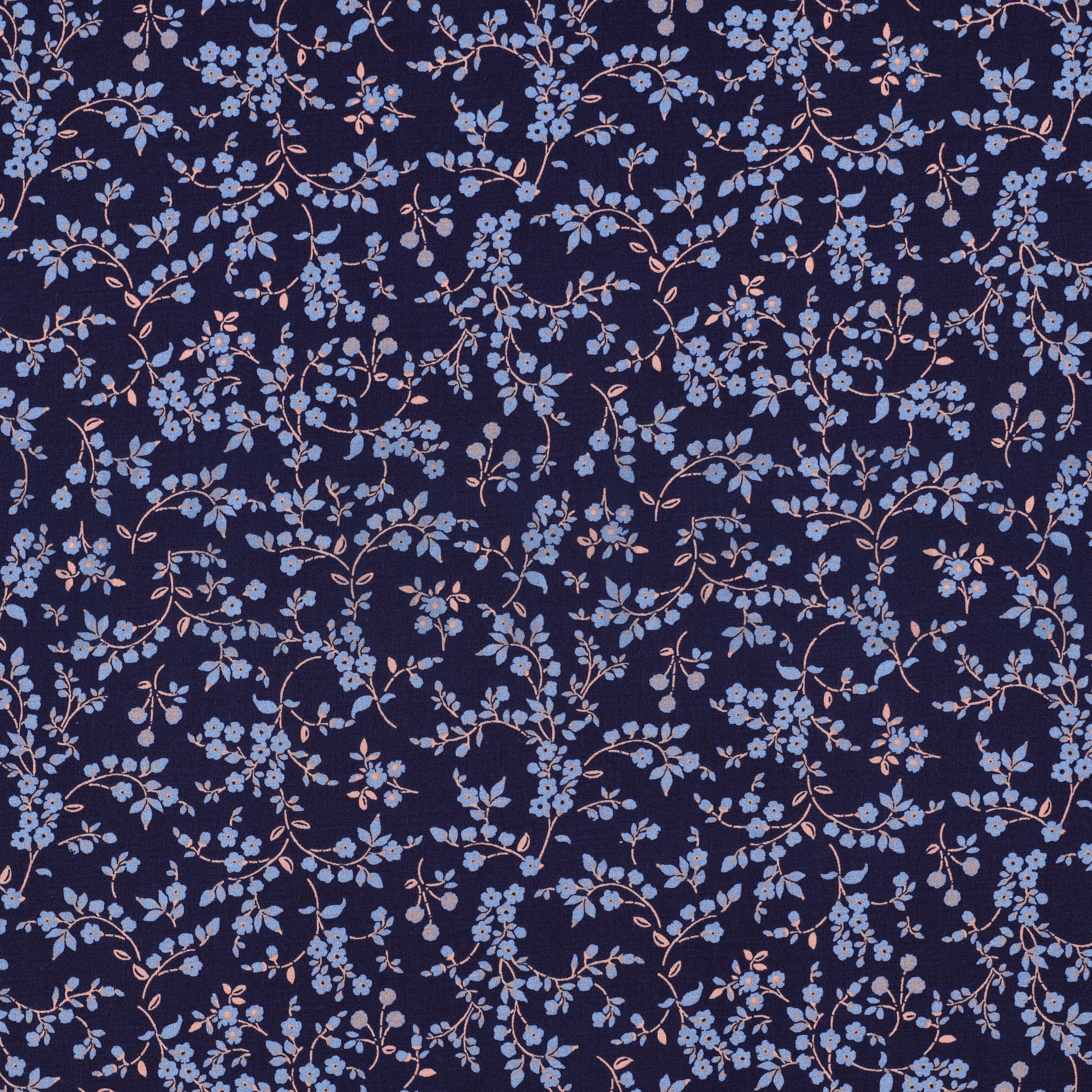 VISCOSE STRETCH BLUMEN MARINEBLAU (high resolution)