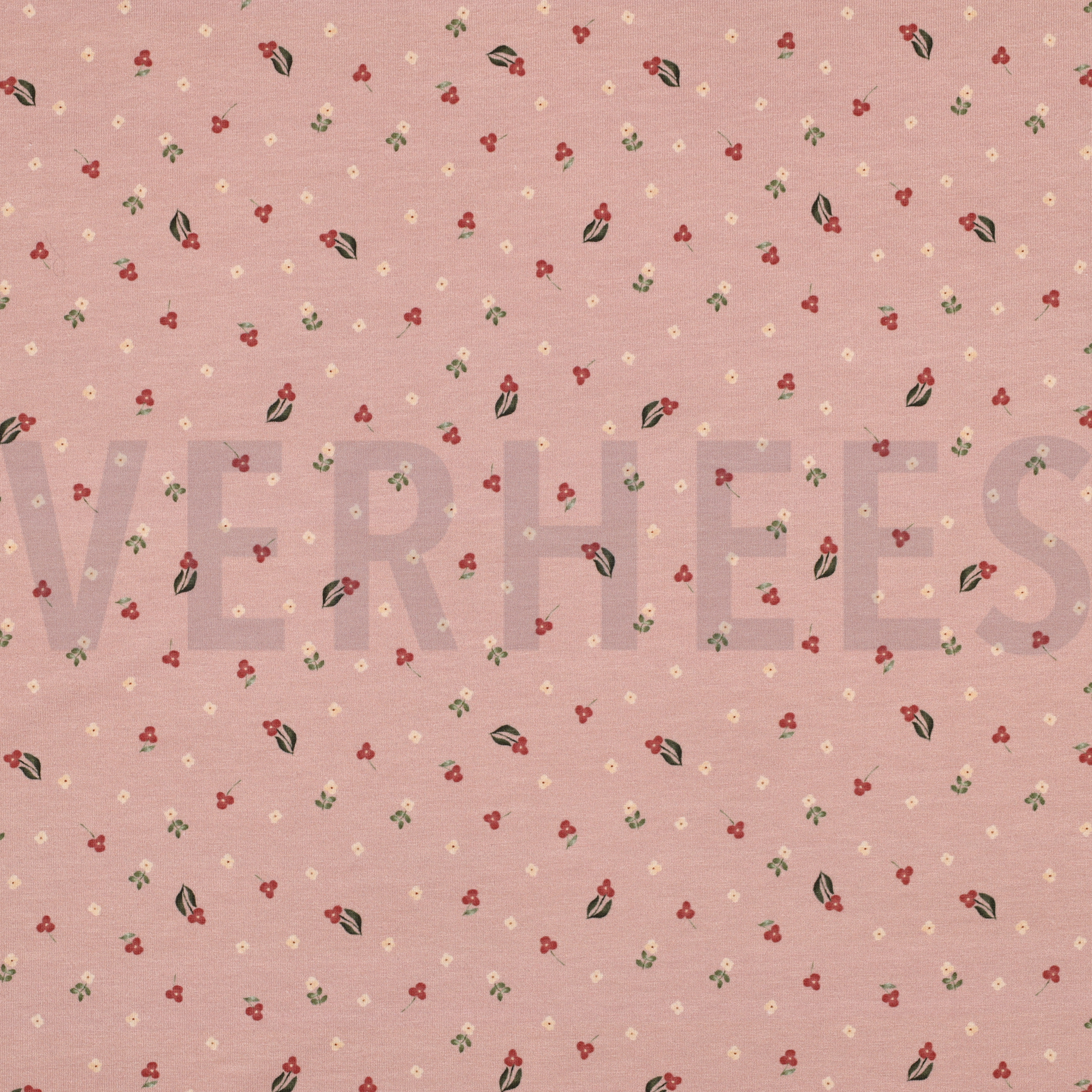 JERSEY GOTS DIGITAL GÄNSE & BLUMEN ROSA (high resolution)