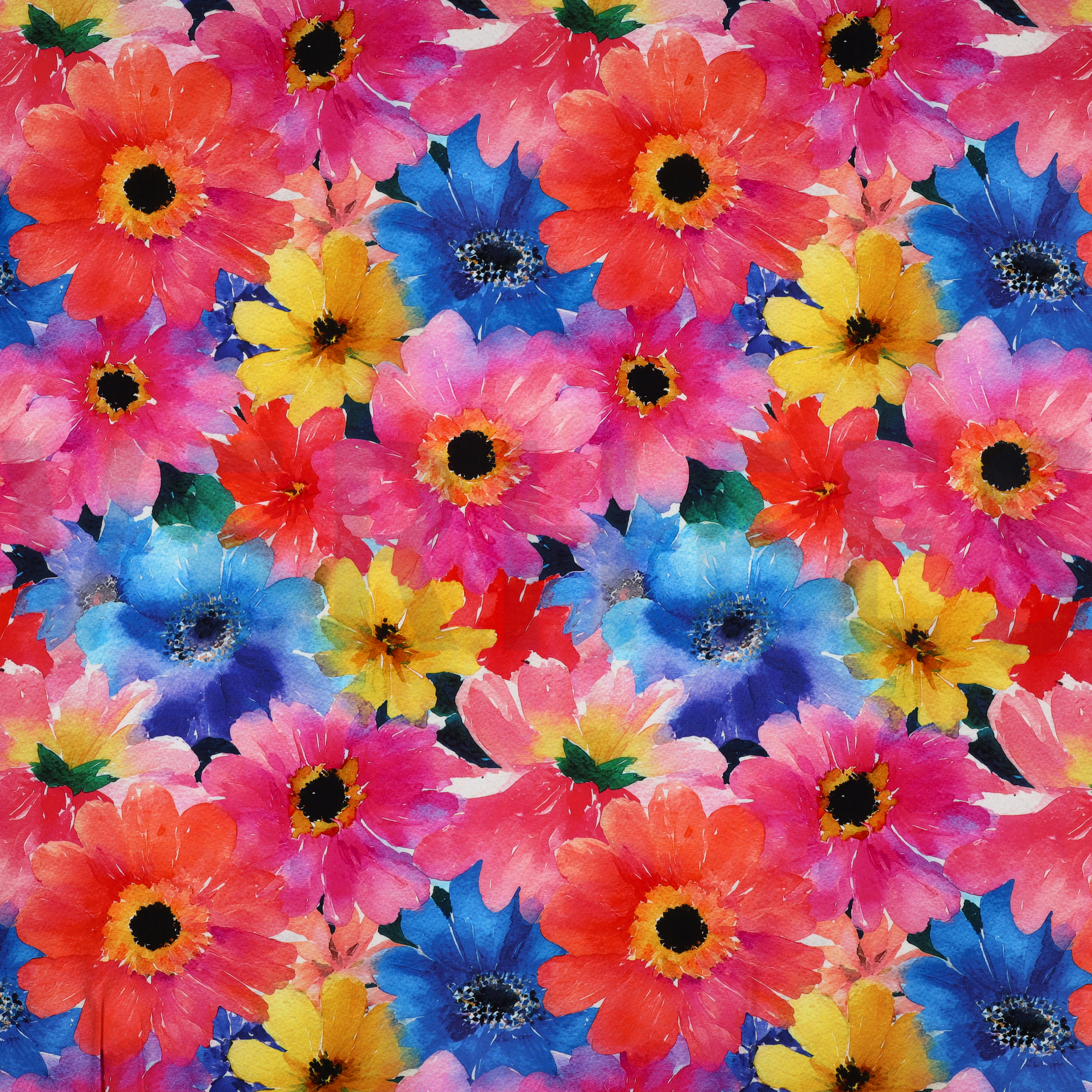 VISKOSE RADIANCE DIGITAL BLUMEN MEHRFARBIG (high resolution)