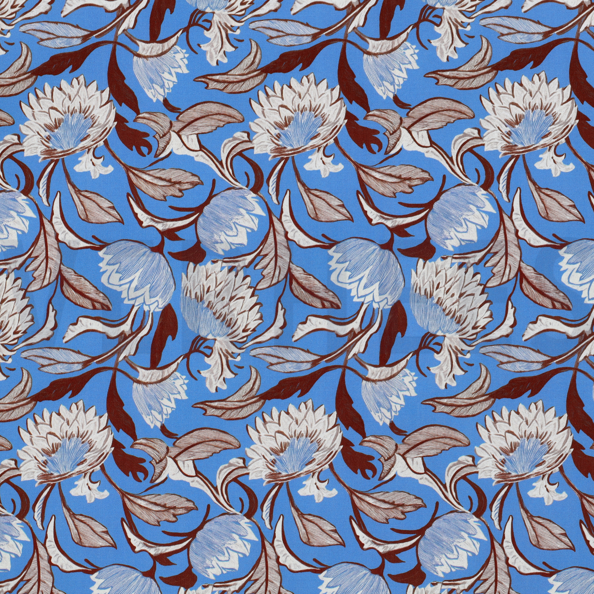 VISCOSE RADIANCE DIGITAL FLEURS BLEU (high resolution)