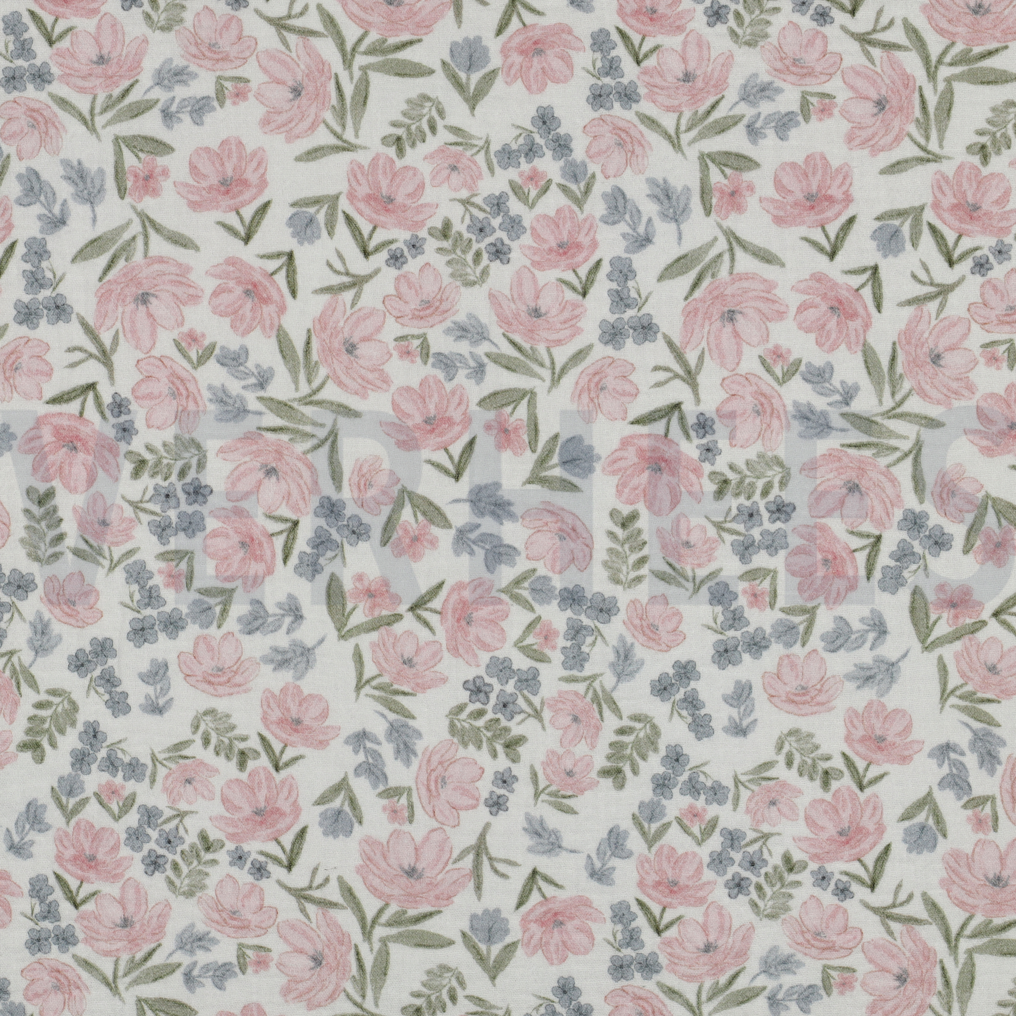 DOUBLE GAUZE GOTS DIGITAAL BLOEMEN ROZE (high resolution)