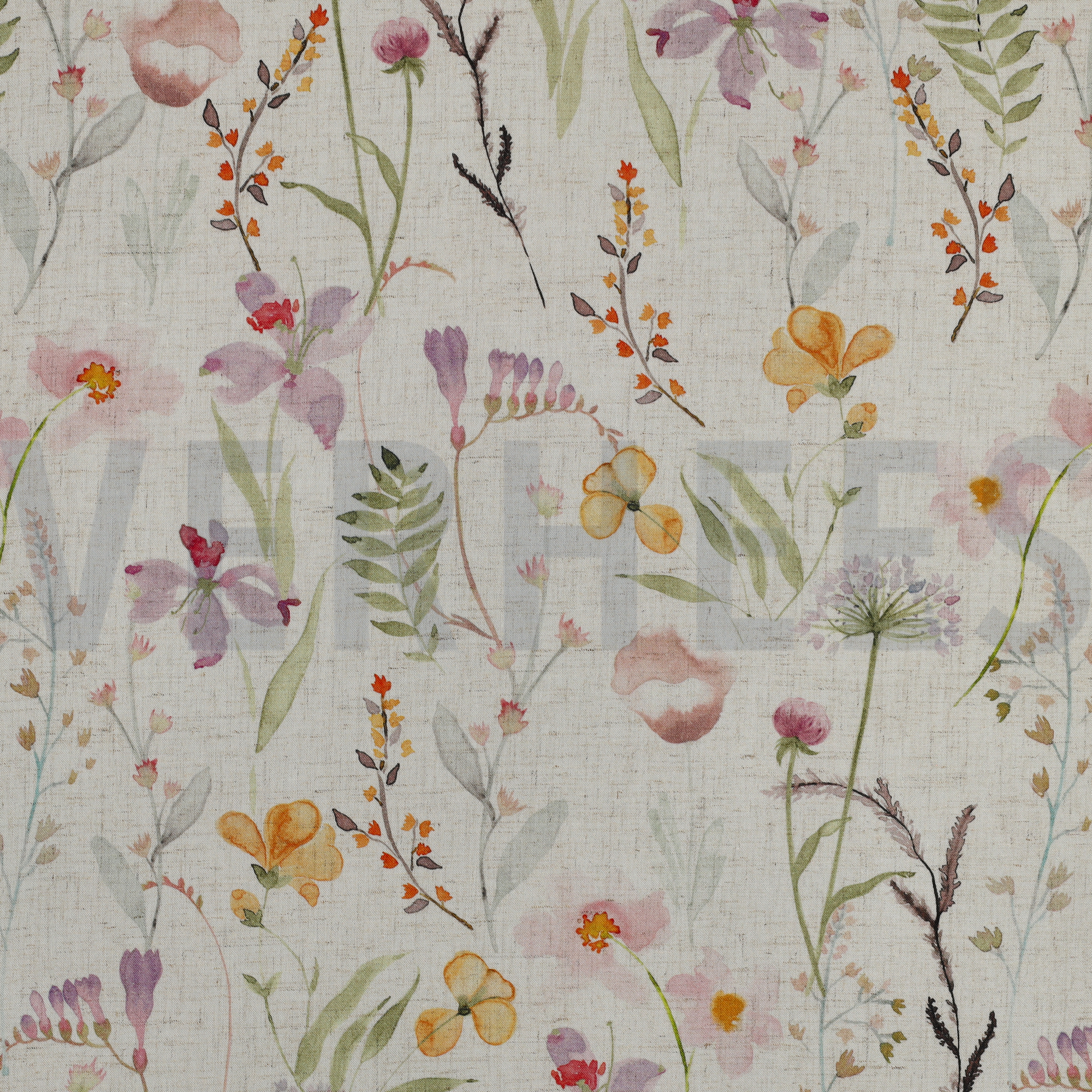 LINEN VISCOSE SLUB DIGITAL BLUMEN GEBROCHEN WEISS (high resolution)
