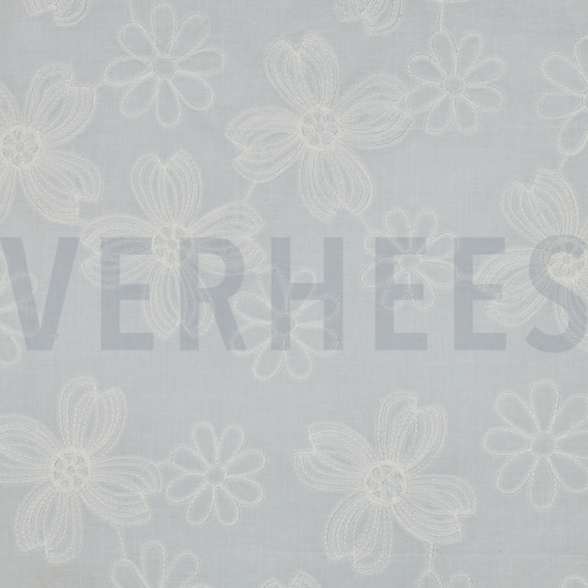 KATOENEN VOILE EMBROIDERY BLOEMEN WIT (high resolution)