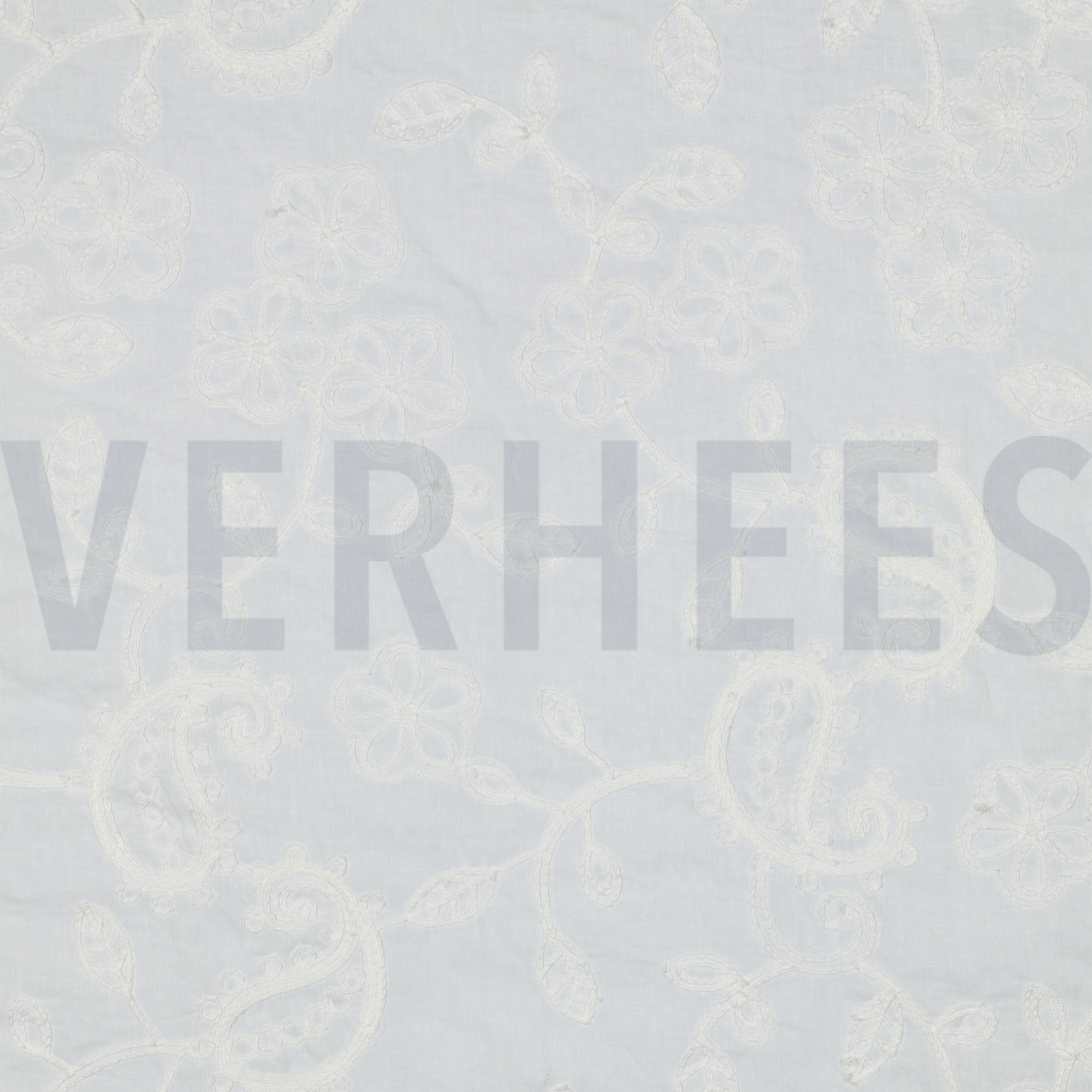 KATOENEN VOILE EMBROIDERY PAISLEY WIT (high resolution)