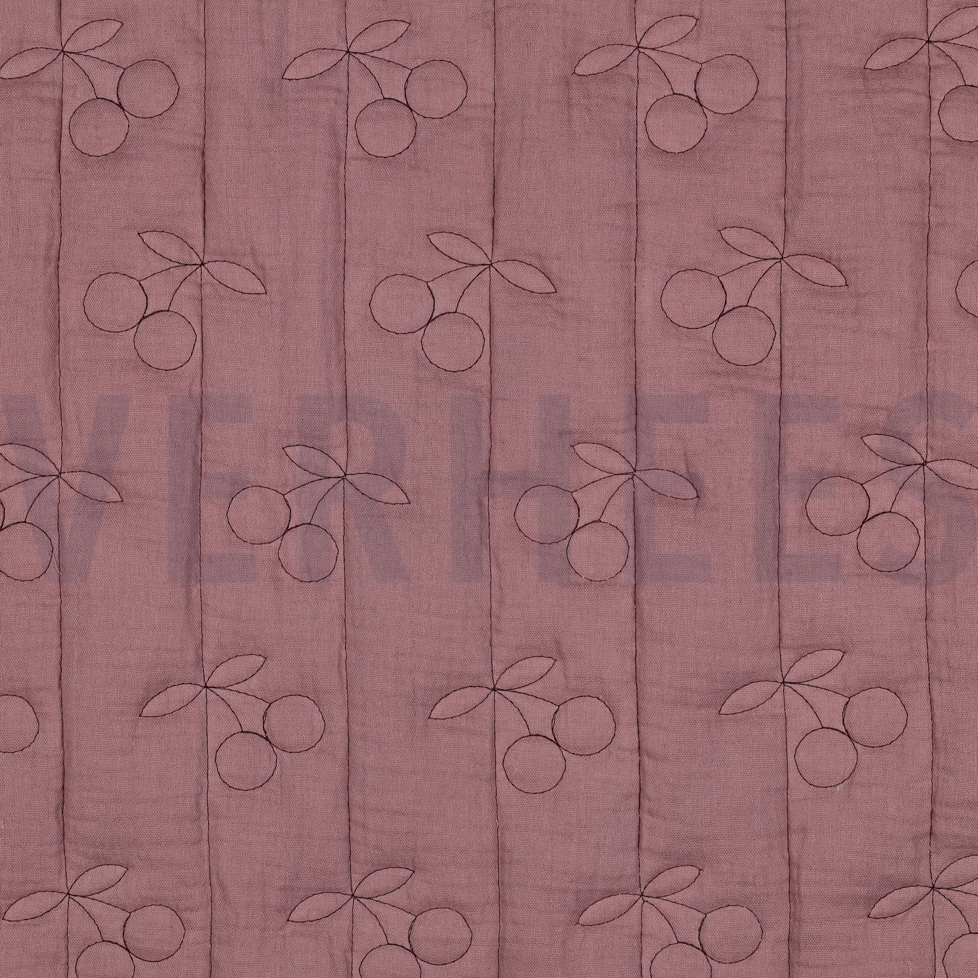 DOUBLE GAUZE GEWATTEERD KERSEN MAUVE (high resolution)