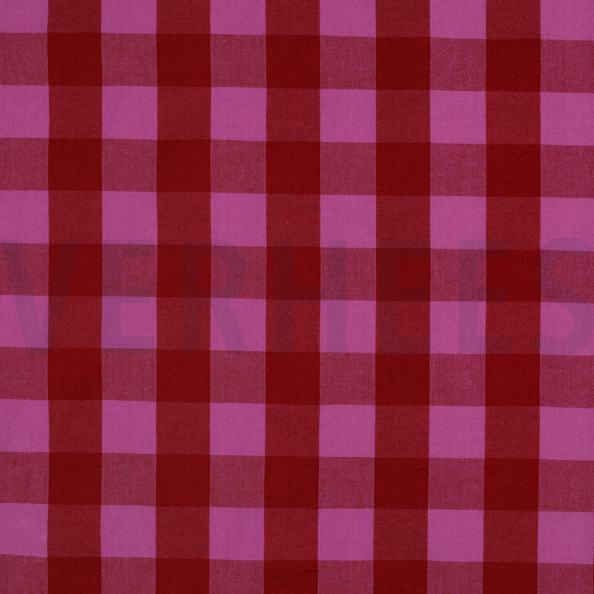 KATOEN GARENGEVERFD RUITEN ROOD/FUCHSIA (high resolution)