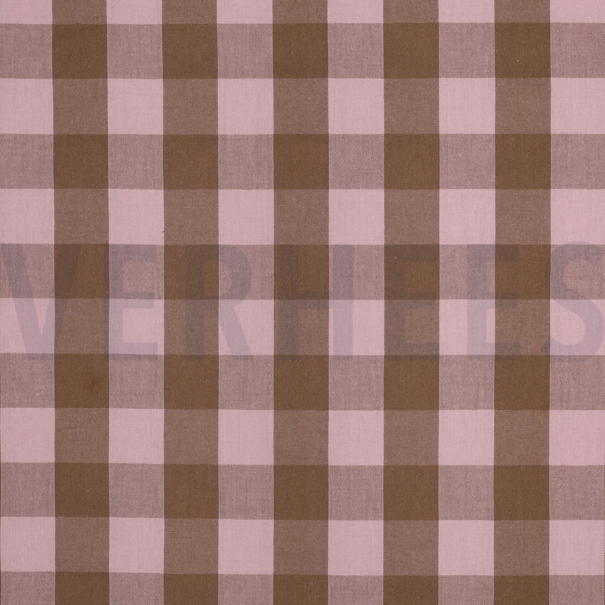 KATOEN GARENGEVERFD RUITEN LICHTROZE/BRUIN (high resolution)