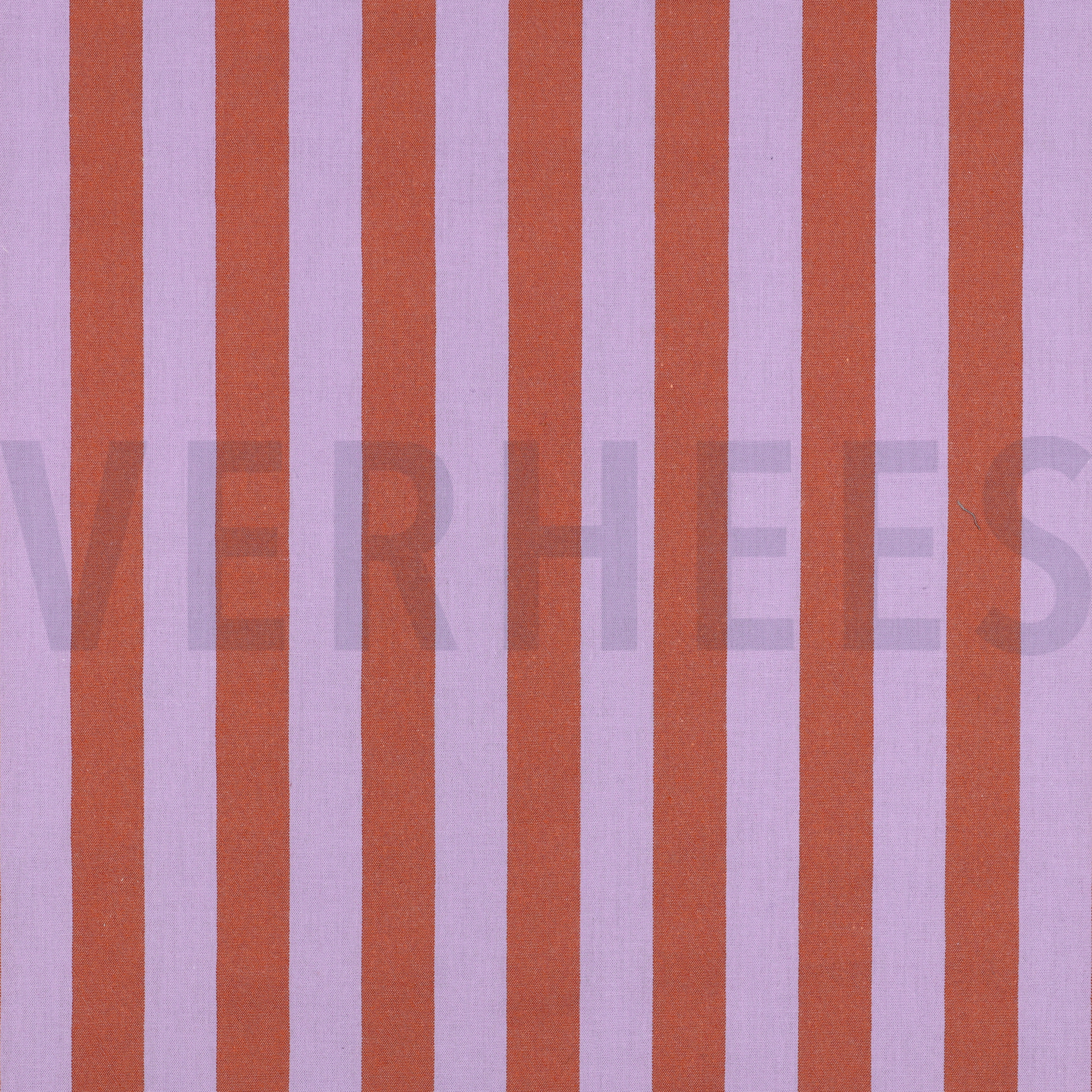 KATOEN GARENGEVERFD STREPEN LAVENDEL/ORANJE (high resolution)