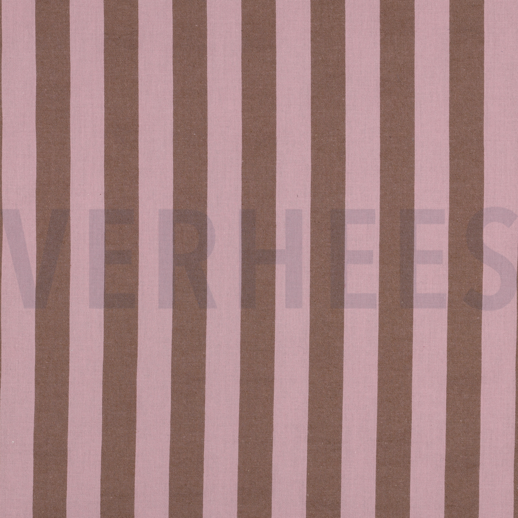 KATOEN GARENGEVERFD STREPEN LICHTROZE/BRUIN (high resolution)