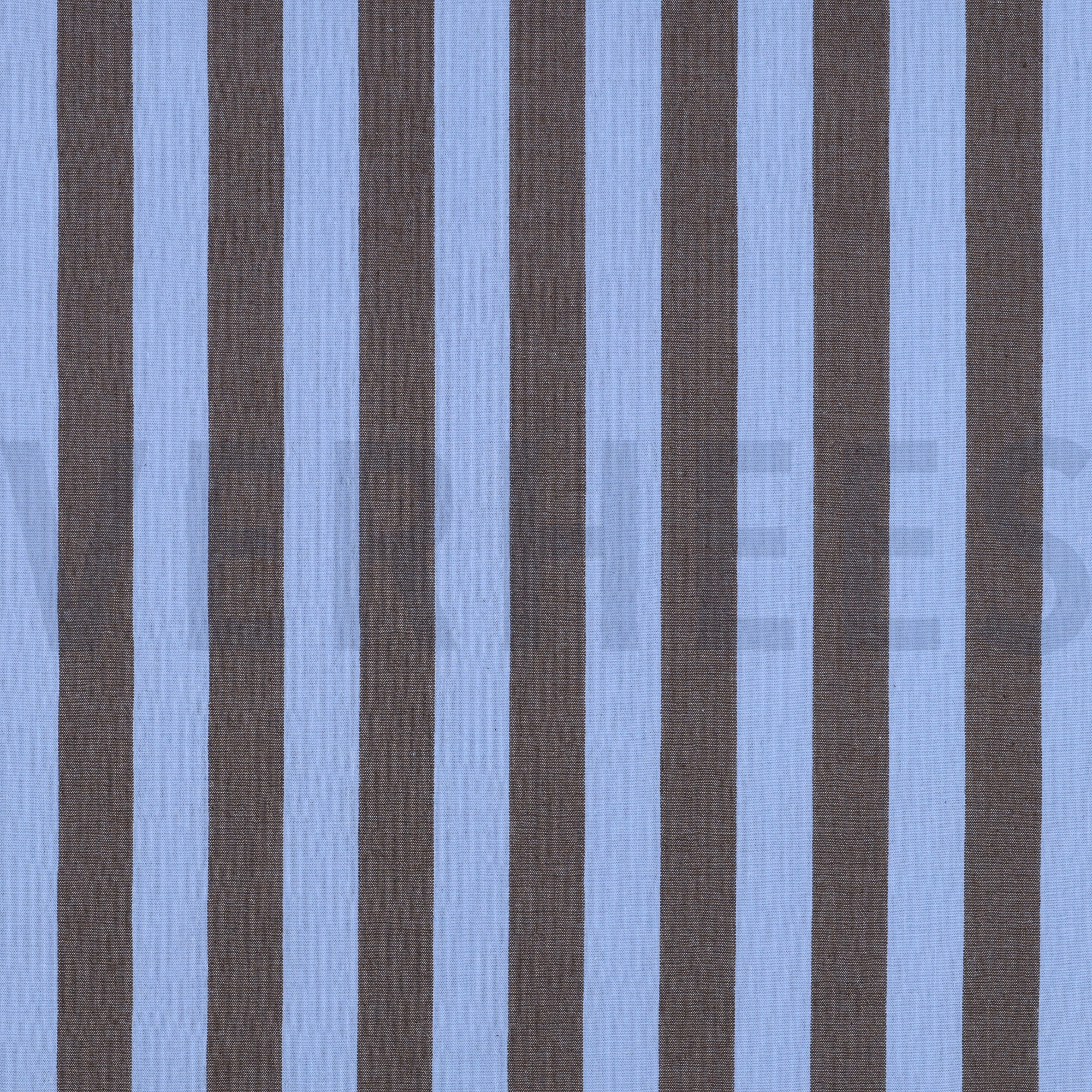 KATOEN GARENGEVERFD STREPEN BLAUW/BRUIN (high resolution)