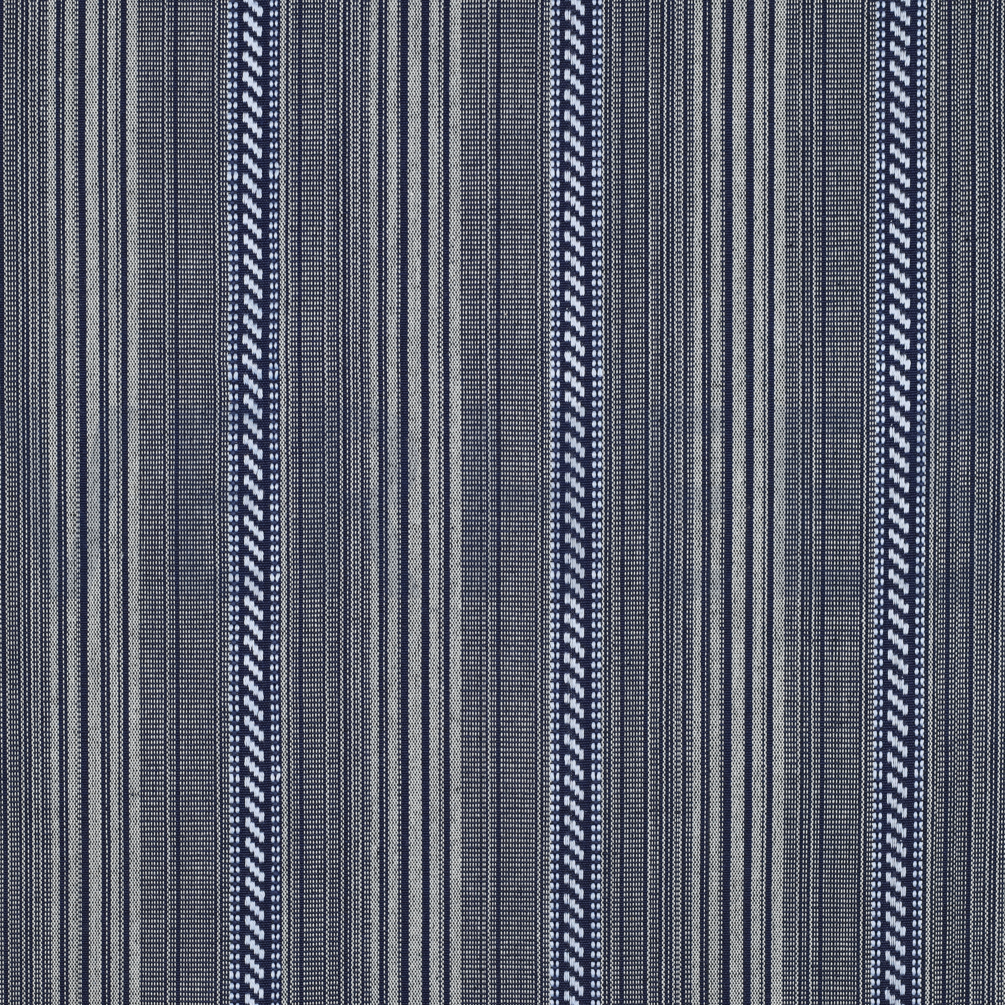 JACQUARD TEINT EN FIL RAYURE BLEU MARINE (high resolution)