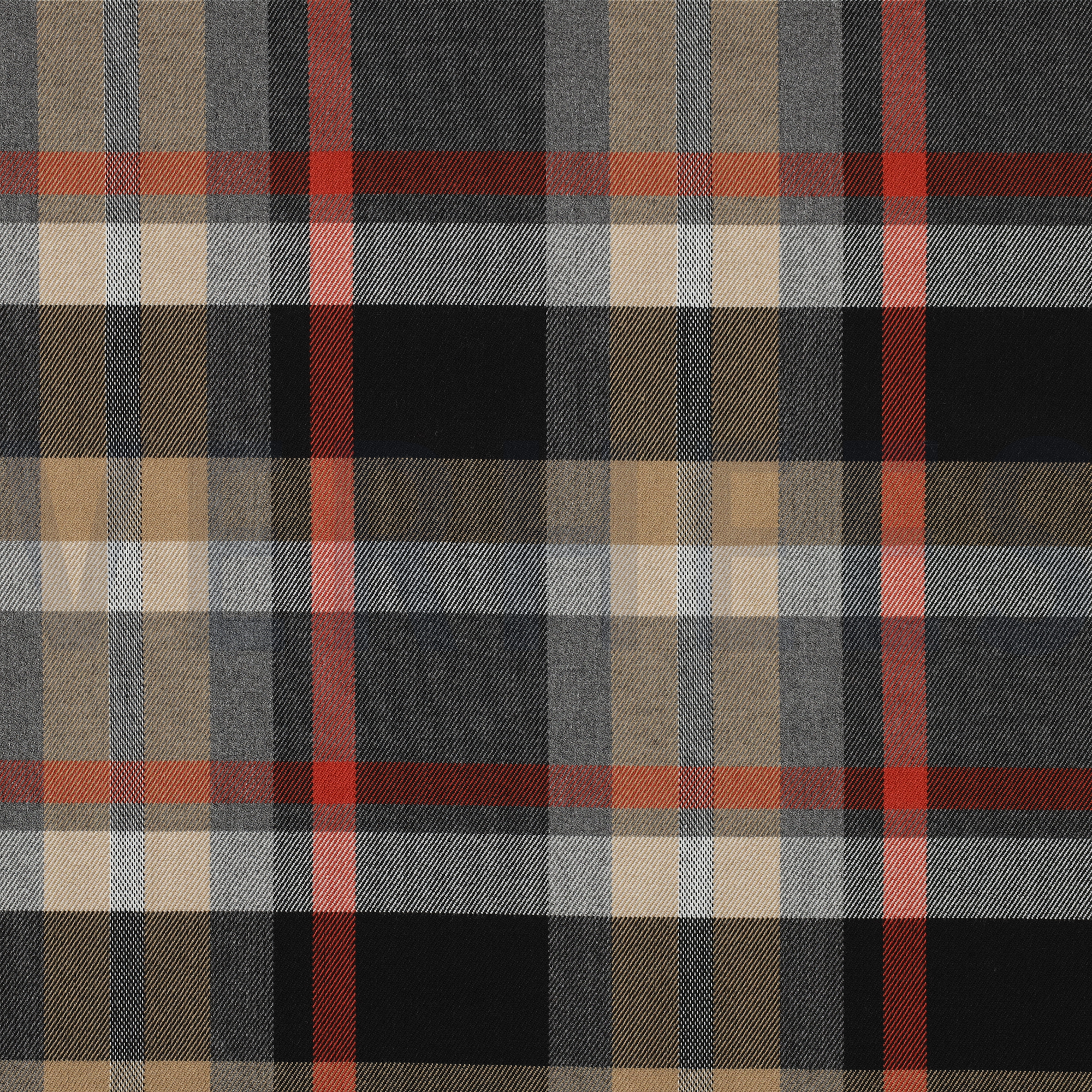 TARTAN CHECK GRAU/ORANGE/SAND (high resolution)