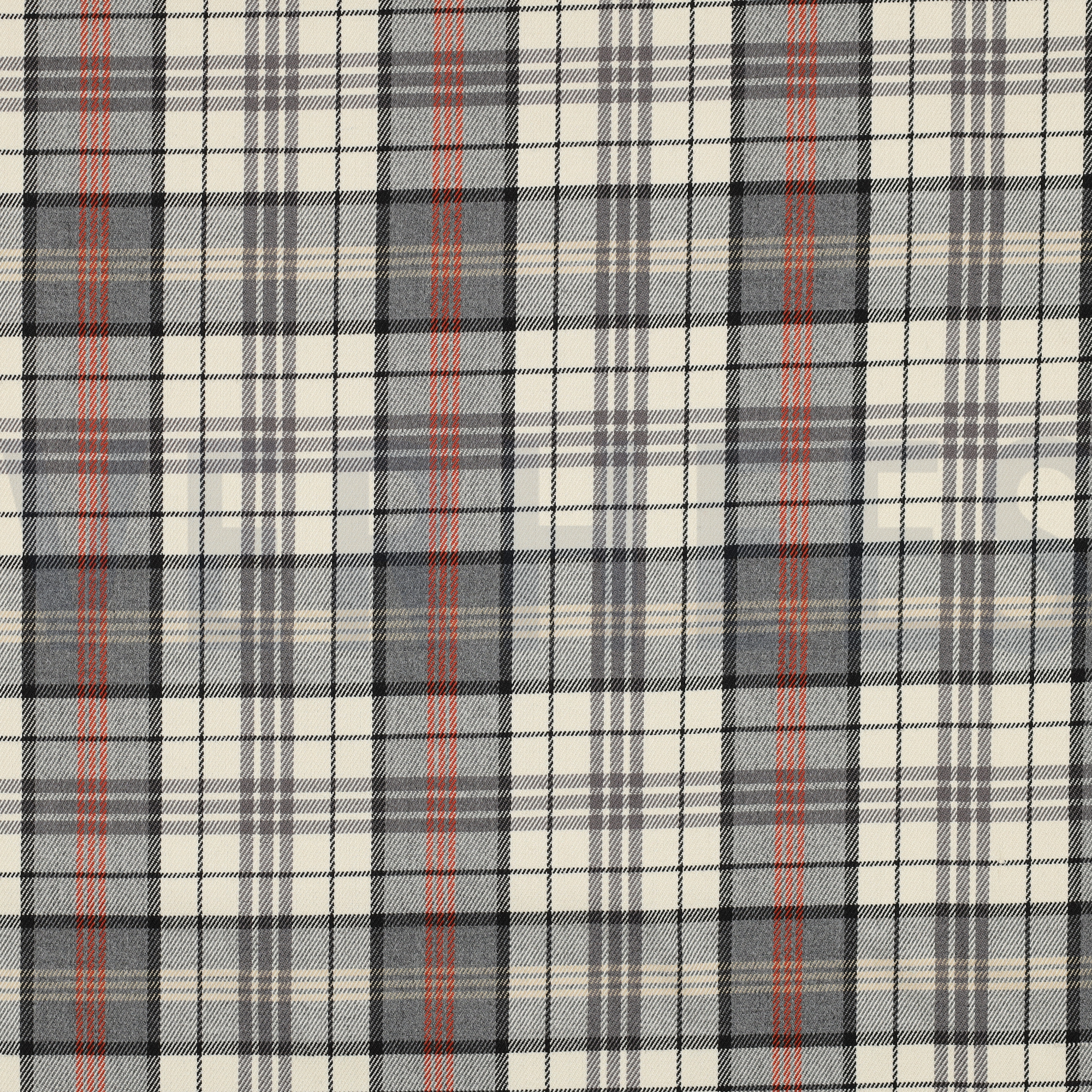 TARTAN CHECK ECRU/GRAU/ORANGE (high resolution)