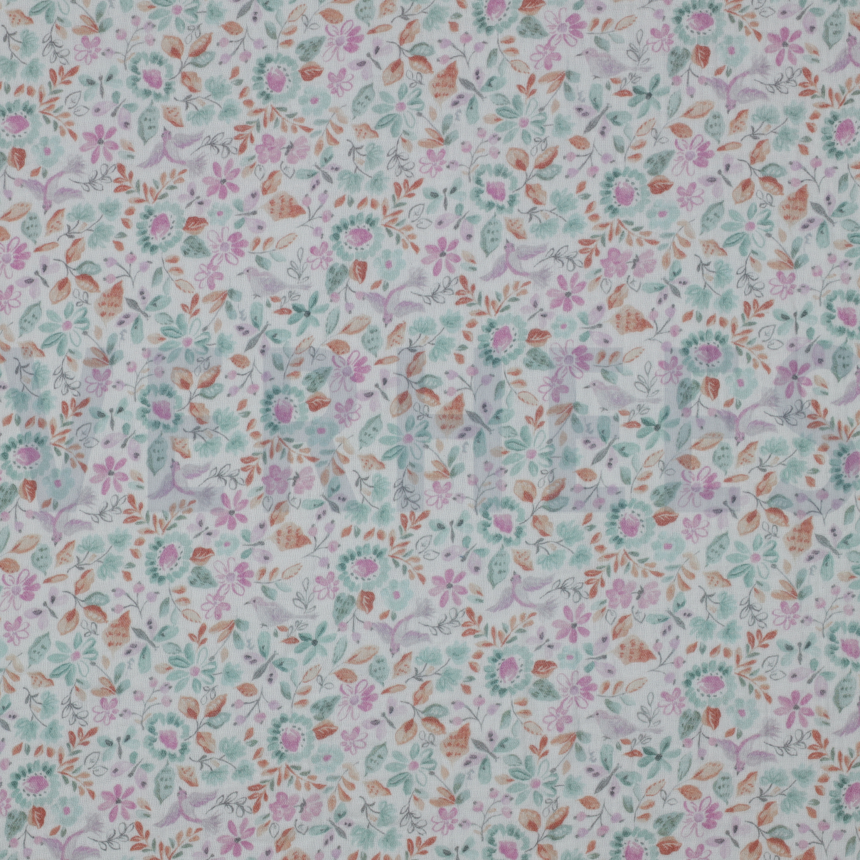 MUSSELIN GOTS DIGITAL BLUMEN PETROL (high resolution)