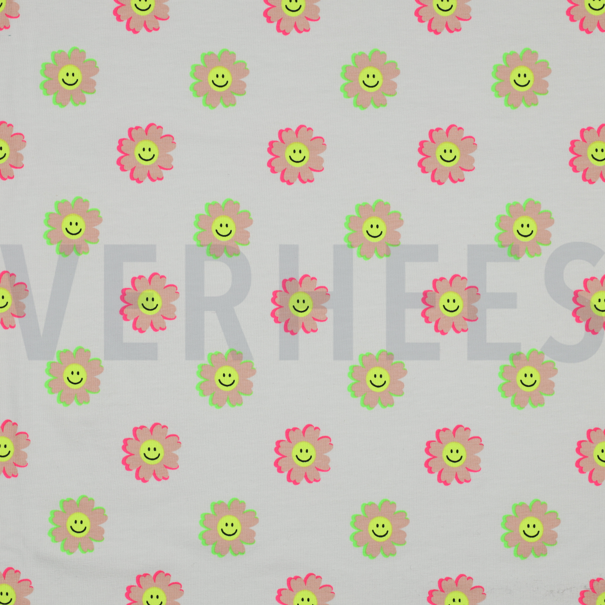 JERSEY NEON FLEURS HEUREUSES BLANC (high resolution)