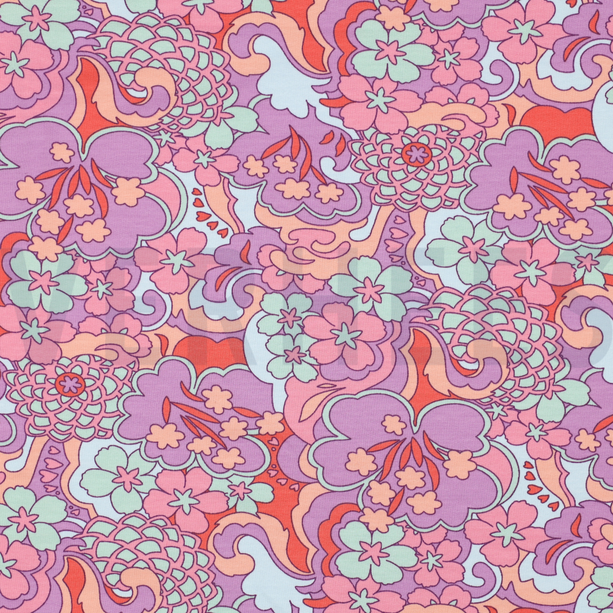 FRENCH TERRY ABSTRACTE BLOEMEN PAARS (high resolution)