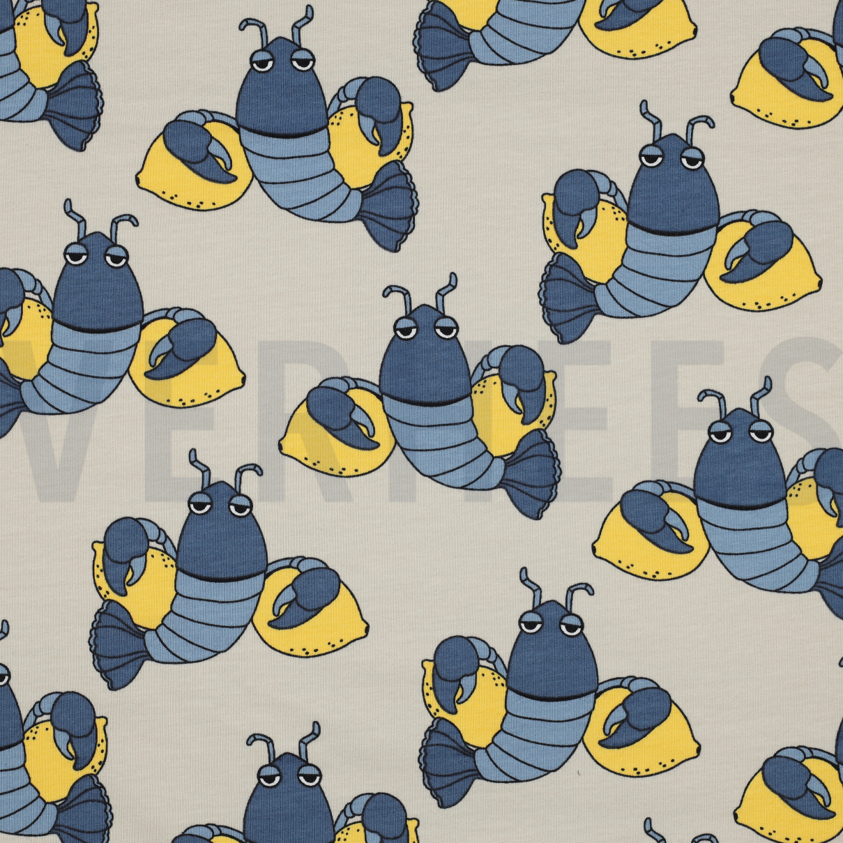 FRENCH TERRY HOMARDS COOL SABLE (high resolution)