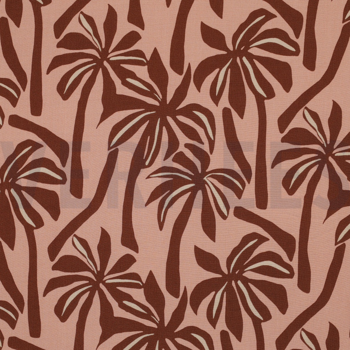 VISCOSE RADIANCE PALMTREES PEACH (high resolution)