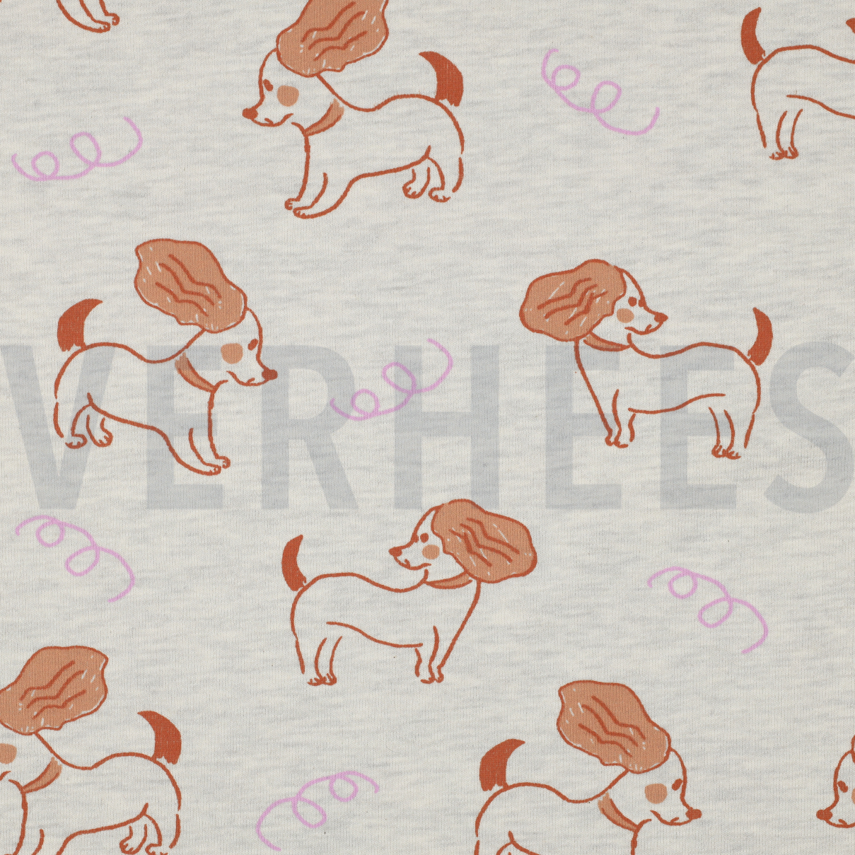 SWEAT MELANGE HUNDE ECRU MELIERT (high resolution)