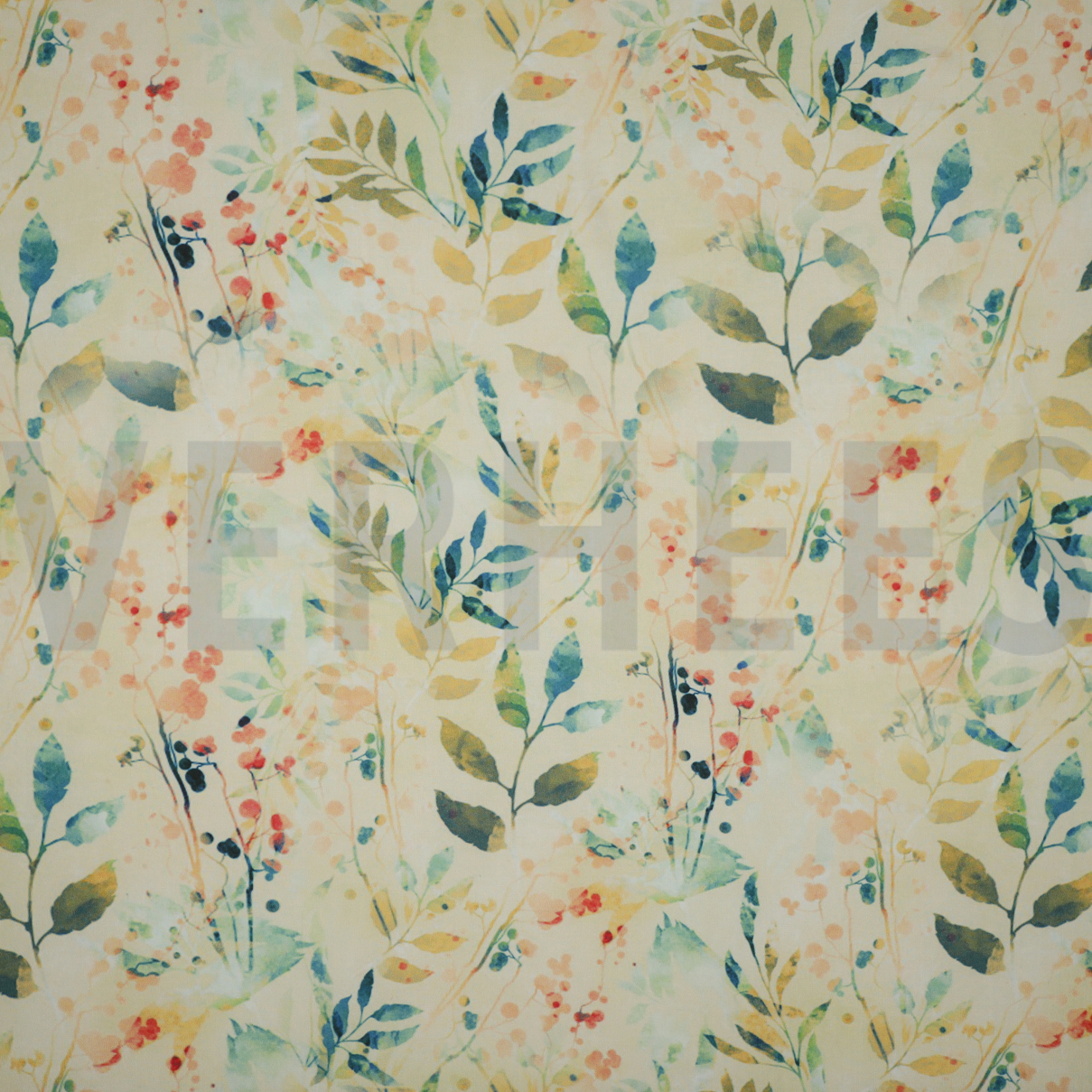 VISCOSE RADIANCE DIGITAAL BLADEREN GEEL (high resolution)