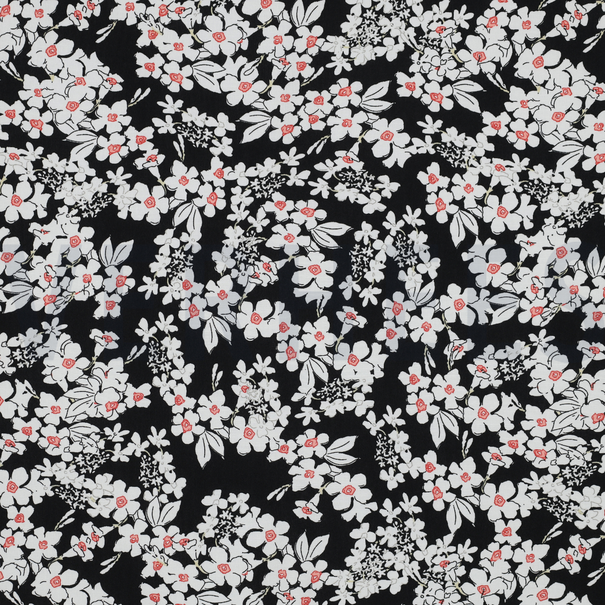 VISCOSE RADIANCE BLOEMEN ZWART (high resolution)
