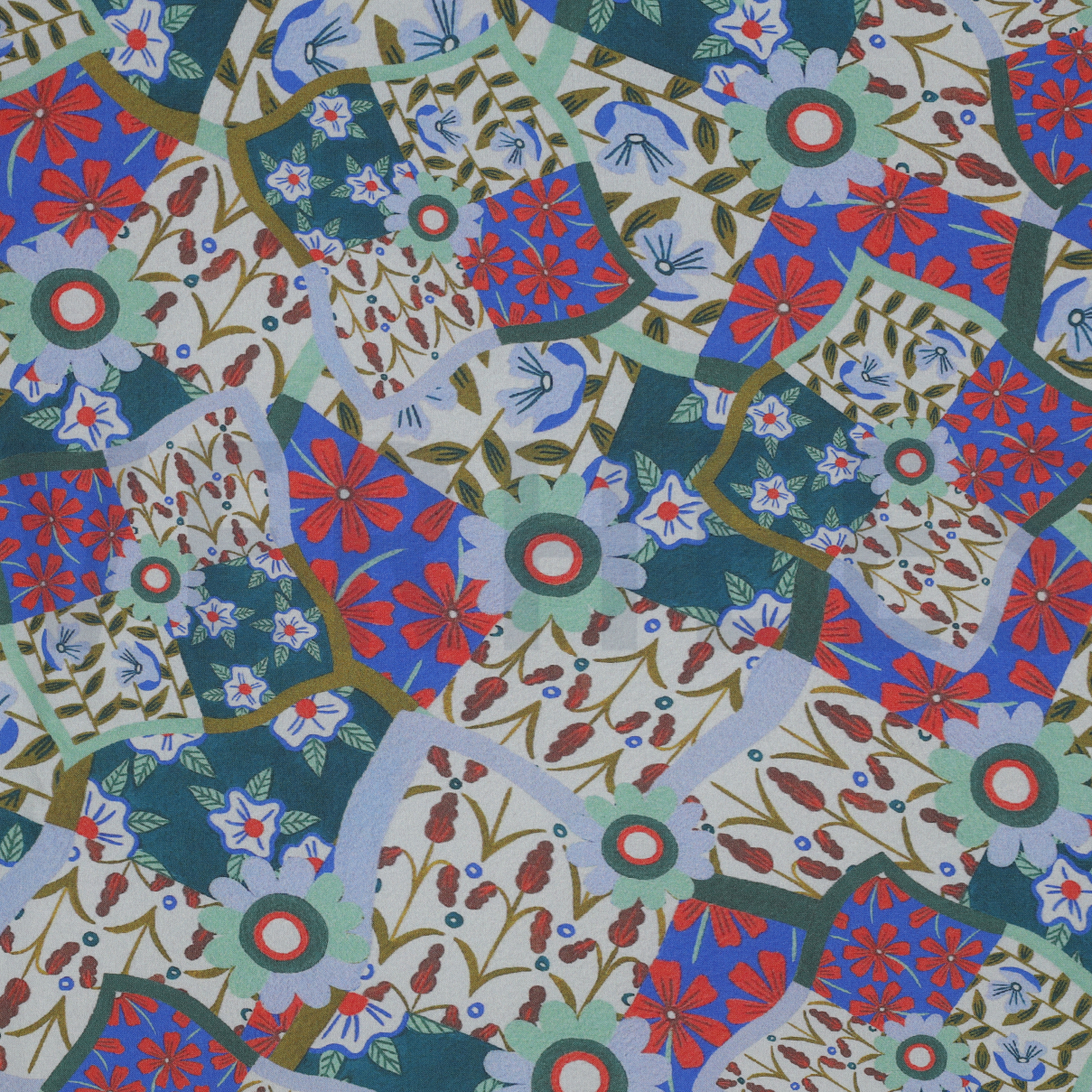 VISCOSE RADIANCE DIGITAAL BLOEMEN BLAUW (high resolution)