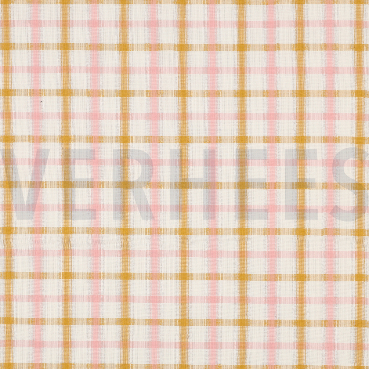 COTTON SEERSUCKER YARN DYED CHECKS ECRU (high resolution)